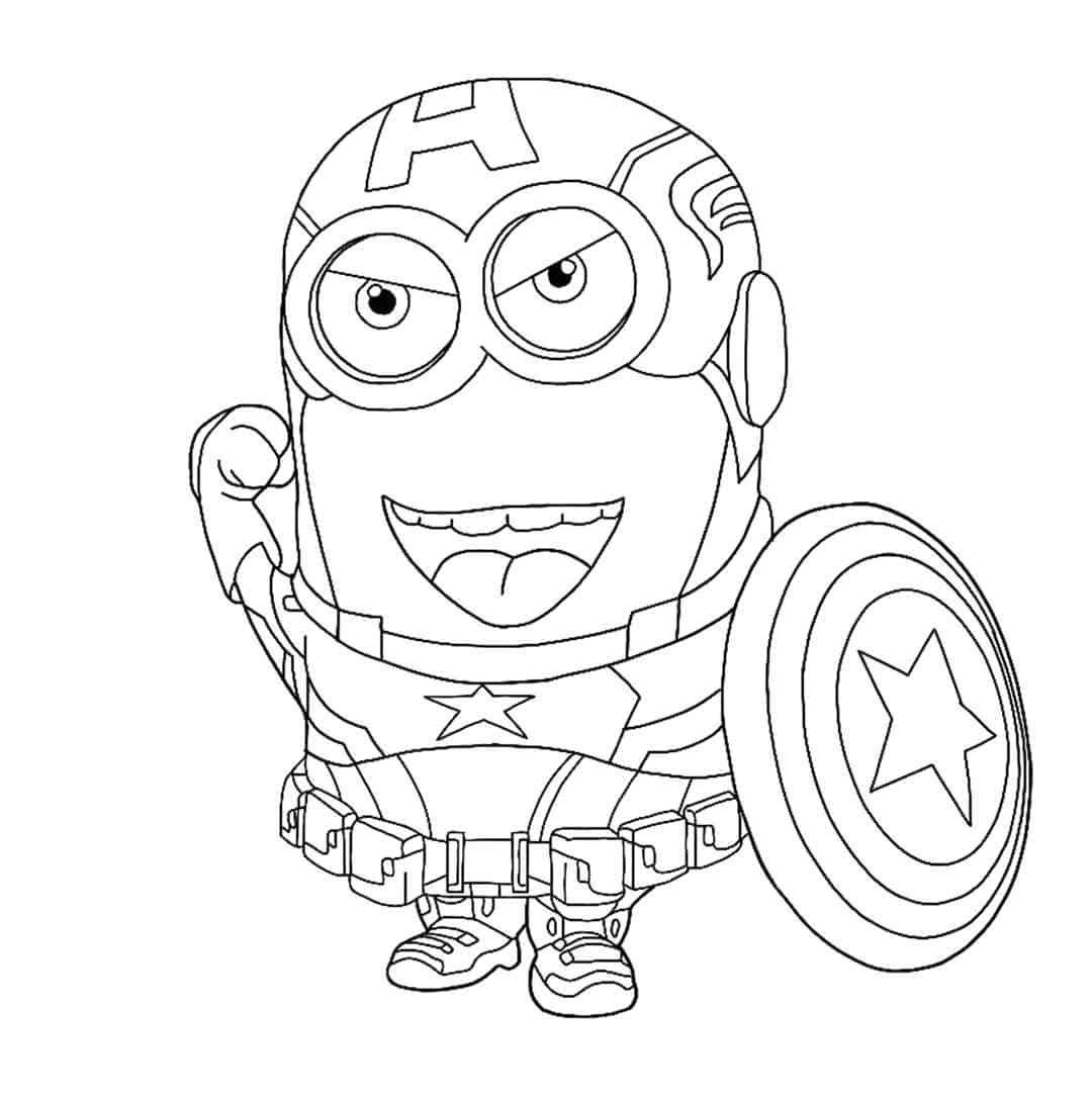 Wallpaper #kjEGNpMB5zzyi_yYplhx172 Printable Minions as Superheroes Coloring Sheets Easy for Kids Blank