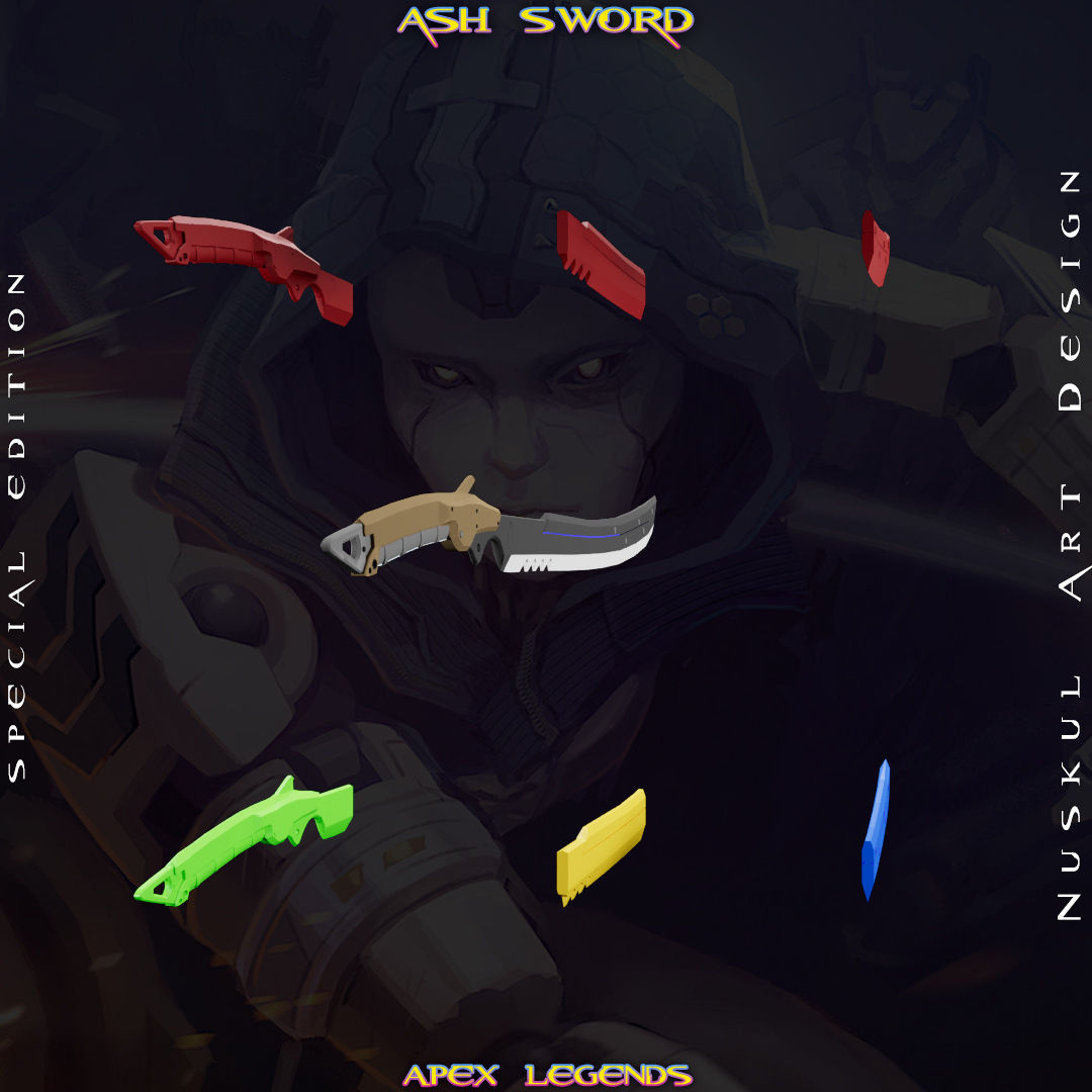 Wallpaper #4jVykpcBk_lpvpalj5QR46 Stl File Ash Sword Apex Legends Collectible 3D Printable Design