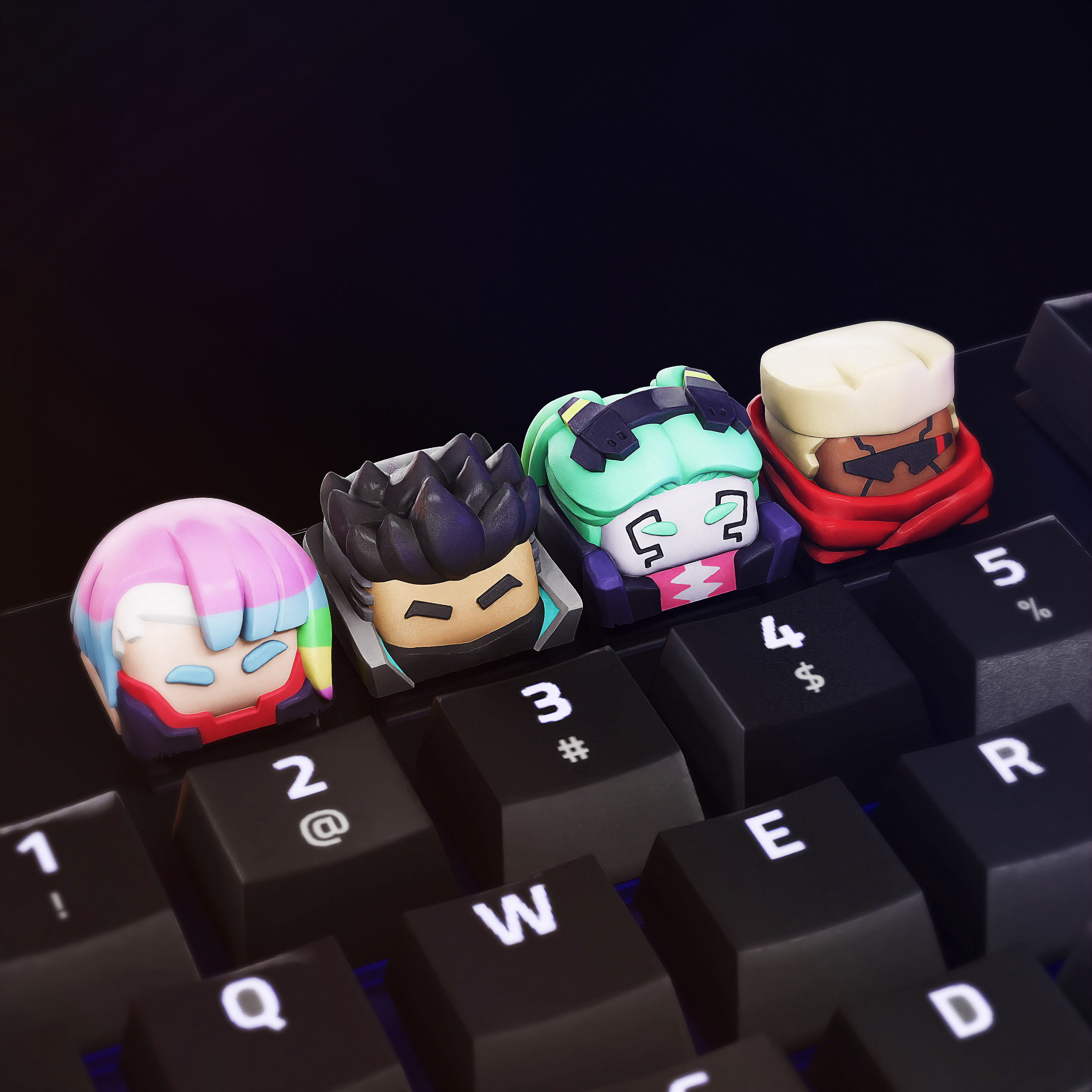 Wallpaper #I6WROJMBVBiSkHCaw44021 Stl File Cyberpunk Edgerunners Keycaps Mechanical Keyboard 3D