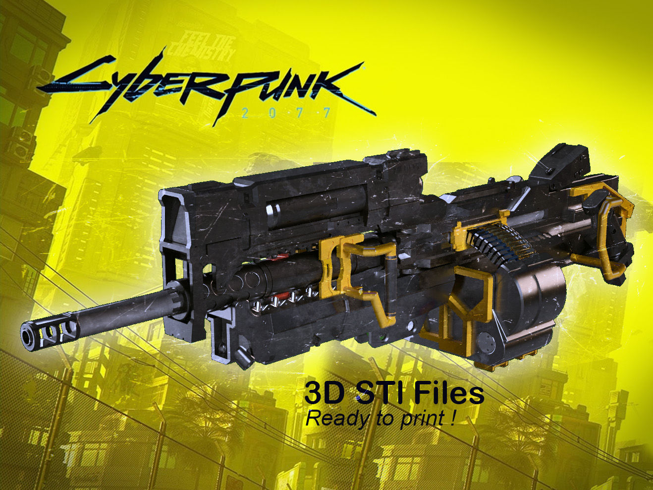 Wallpaper #Qmc2_5IBSpphPi3-FaJe12 3D File Mk 31 Machinegun from Cyberpunkmodel to Download and 3D Print