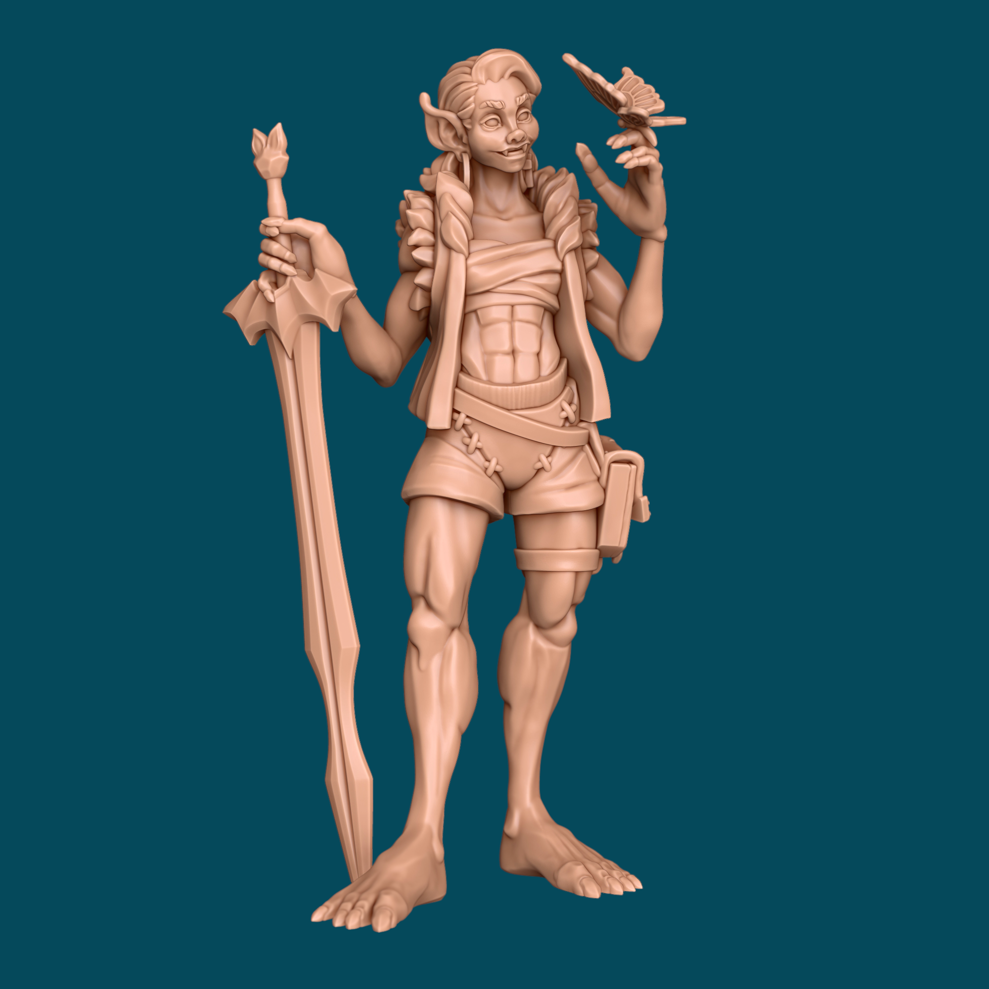 Wallpaper #S2cLE5MBSpphPi3-pP5k120 Stl File Matty a Bat Shifter Barbarian Dnd Miniature Presupported