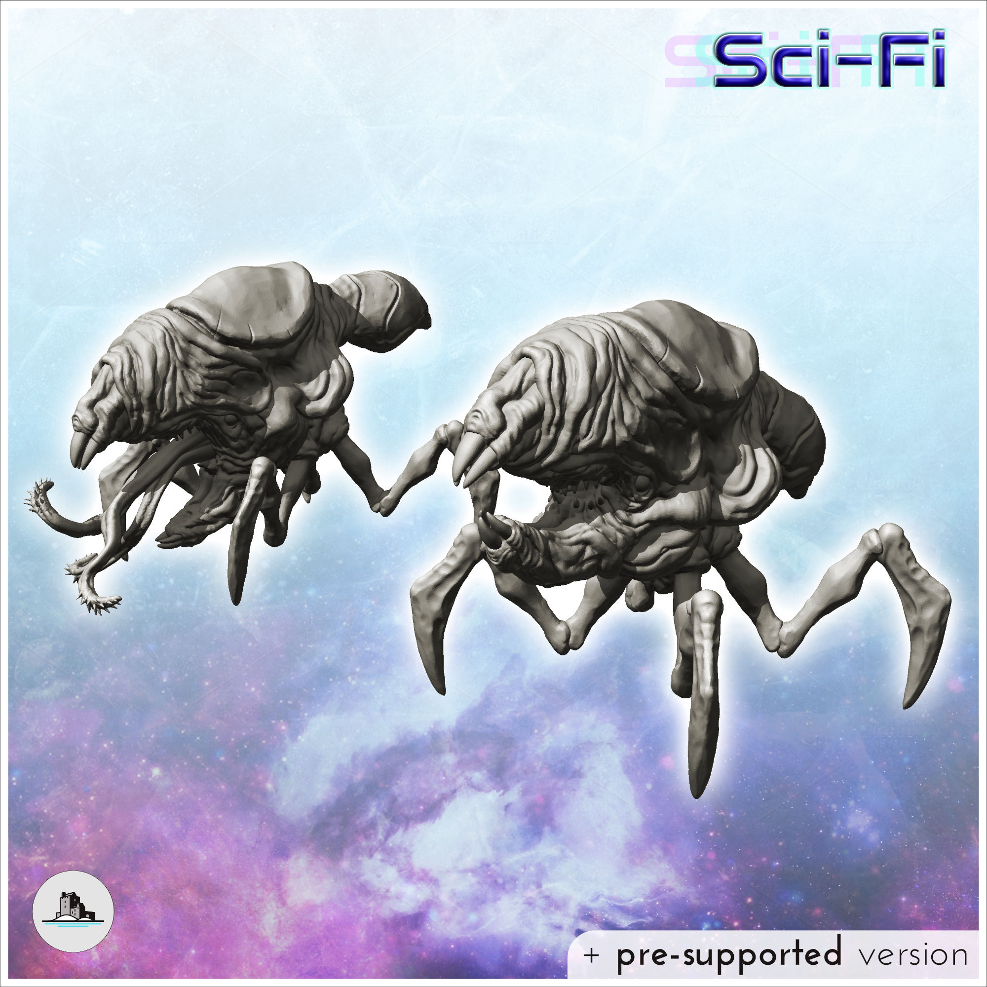 Wallpaper #2GgfJJMBSpphPi3-Azfz187 Stl File Set of Two Alien Creatures on Legs with Shell 36 Future