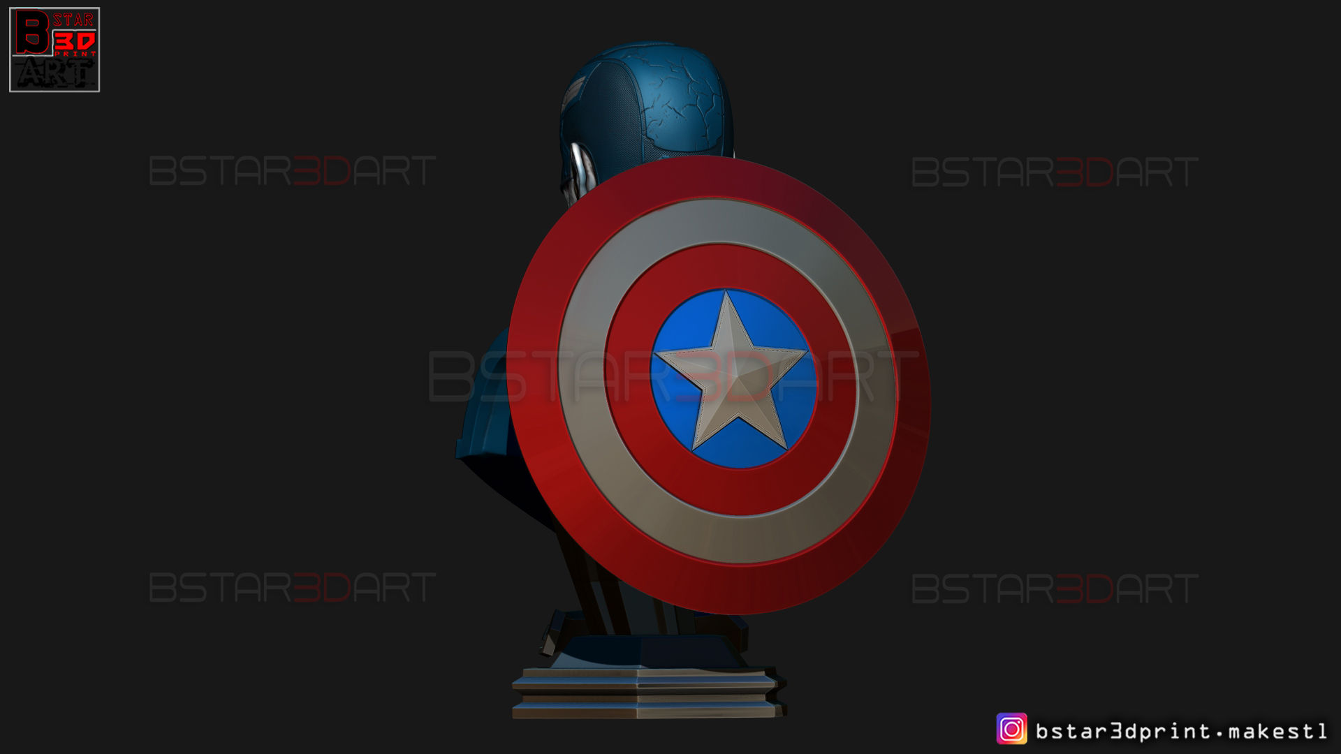 Wallpaper #nTEINpMB5zzyi_yYaFjH181 Stl File Zombie Captain America Bust Marvel What if Comics 3D Print