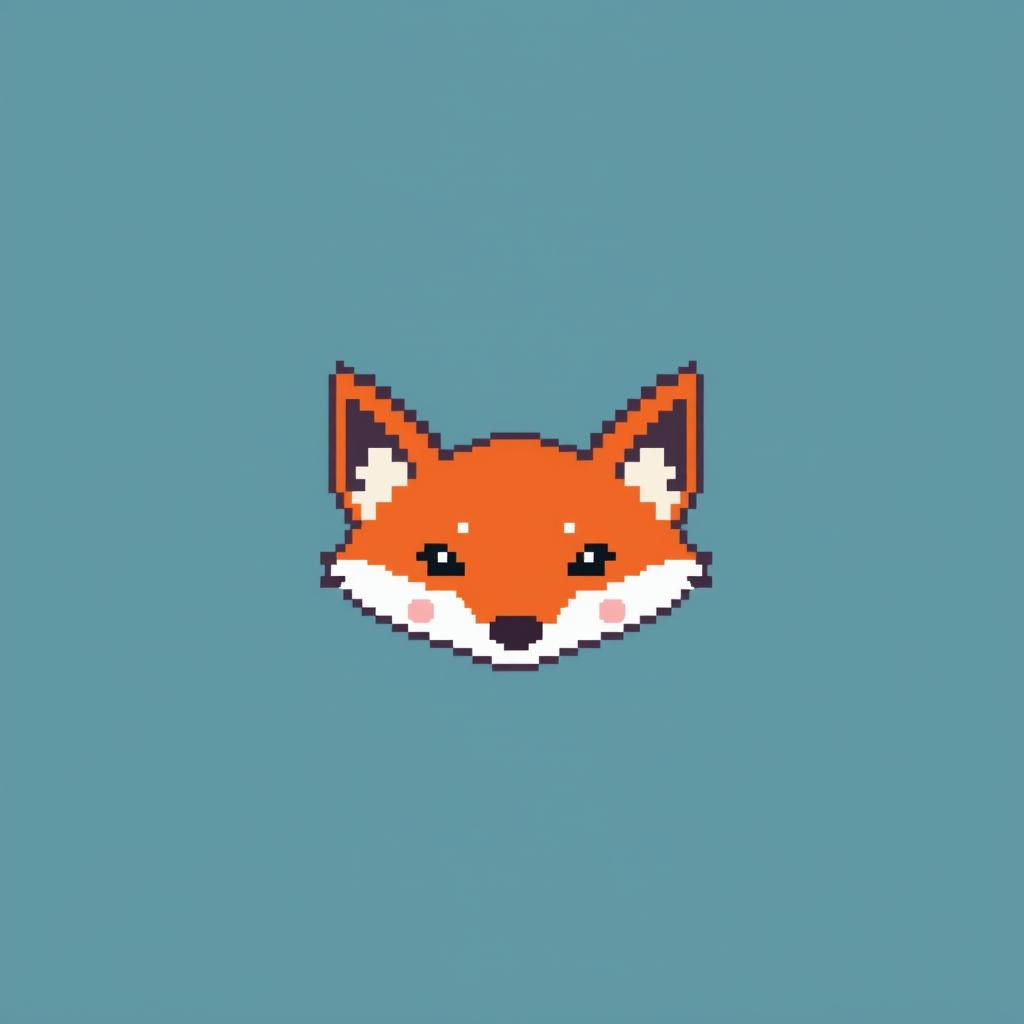 Wallpaper #YVanepcBsd6xcFiEltxK37 Pixel Perfect Minimalist Fox Head Art