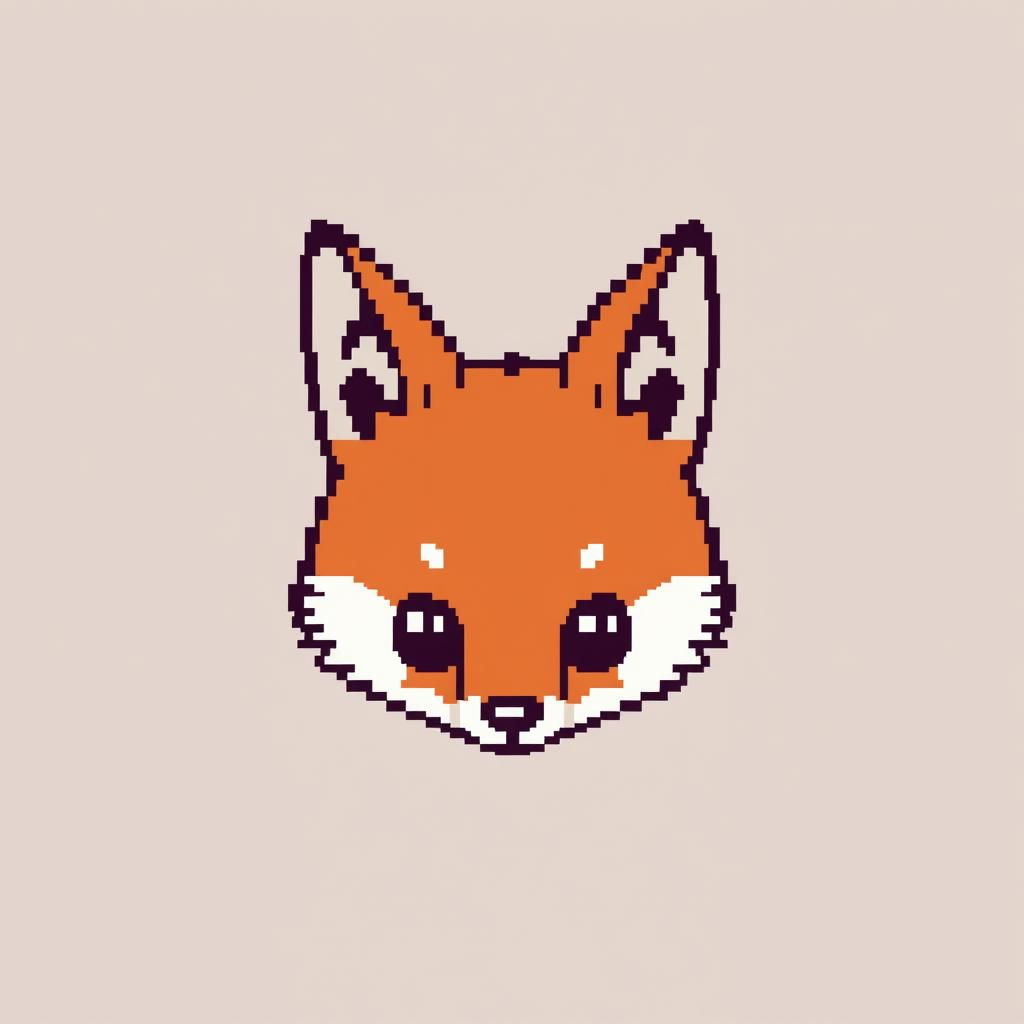 Wallpaper #YVanepcBsd6xcFiEltxK56 Adorable Pixel Art Chibi Fox Head