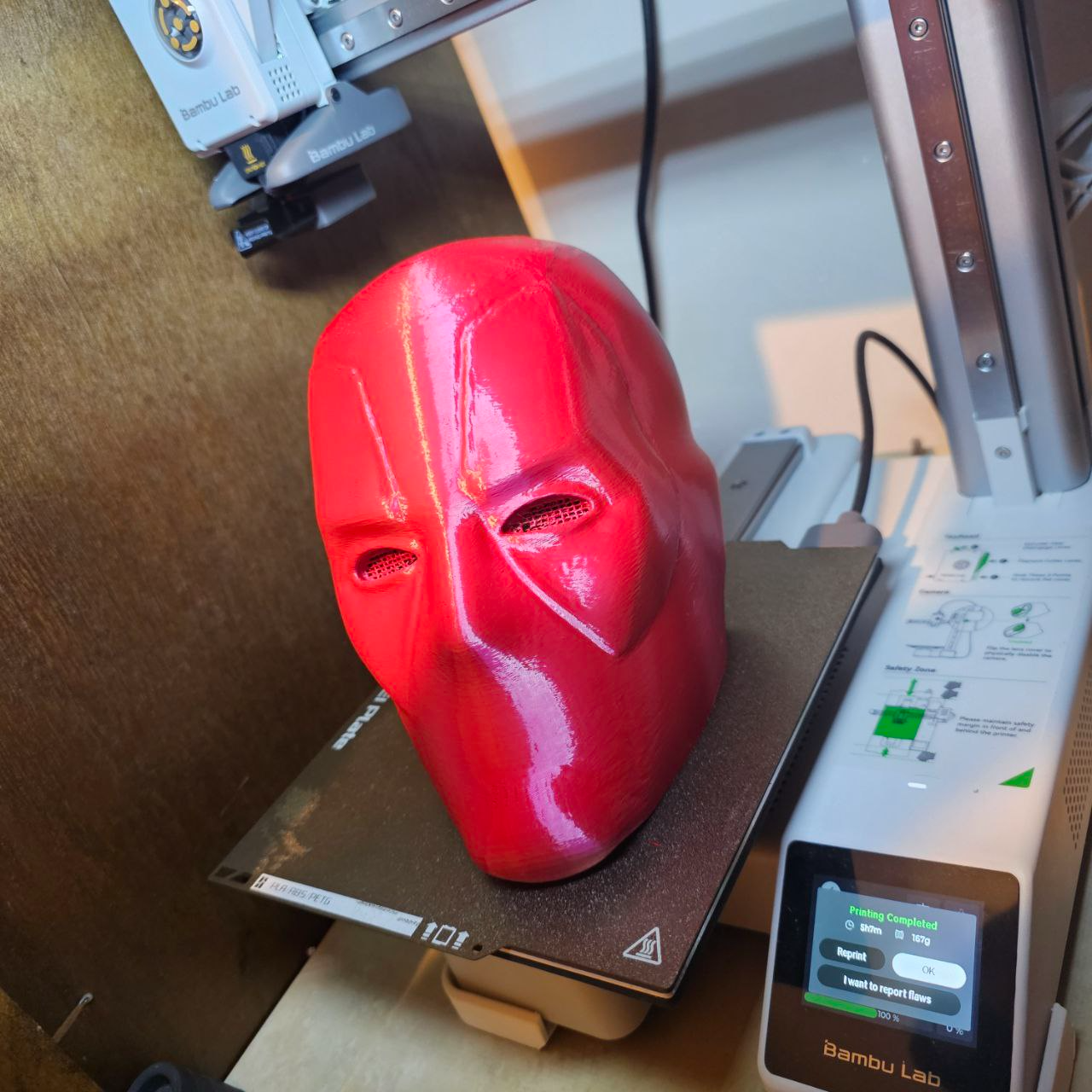 Wallpaper #Abix25IBJvJKYCmEvfgj340 Techpool Deadpool Mask with Bambu Lab Vision by Magnetdanny Makerworld