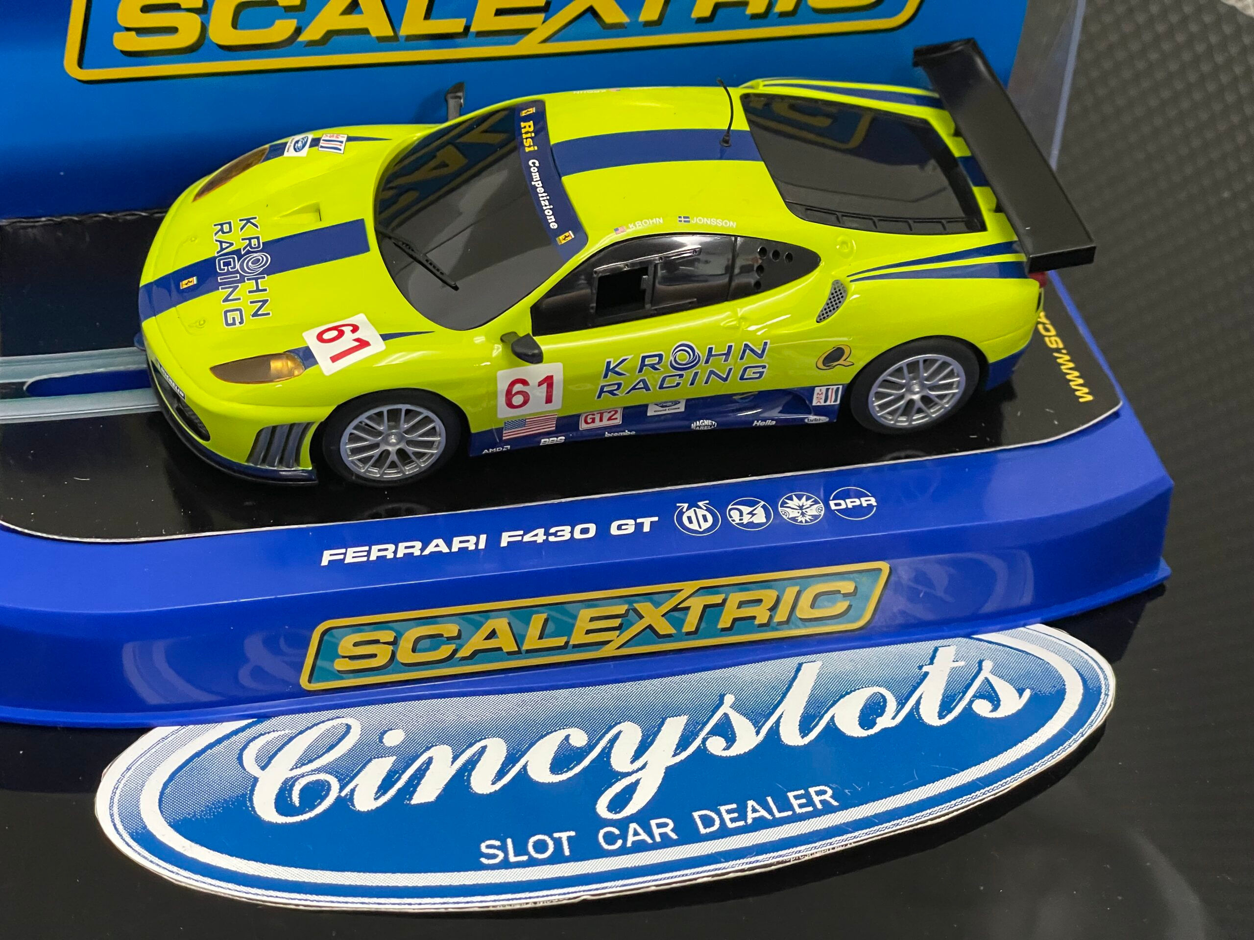 Wallpaper #9WcK-5IBSpphPi3-L5KF227 Scalextric C3080 Krohn Ferrari F430 132 Slot Car Lightly Used