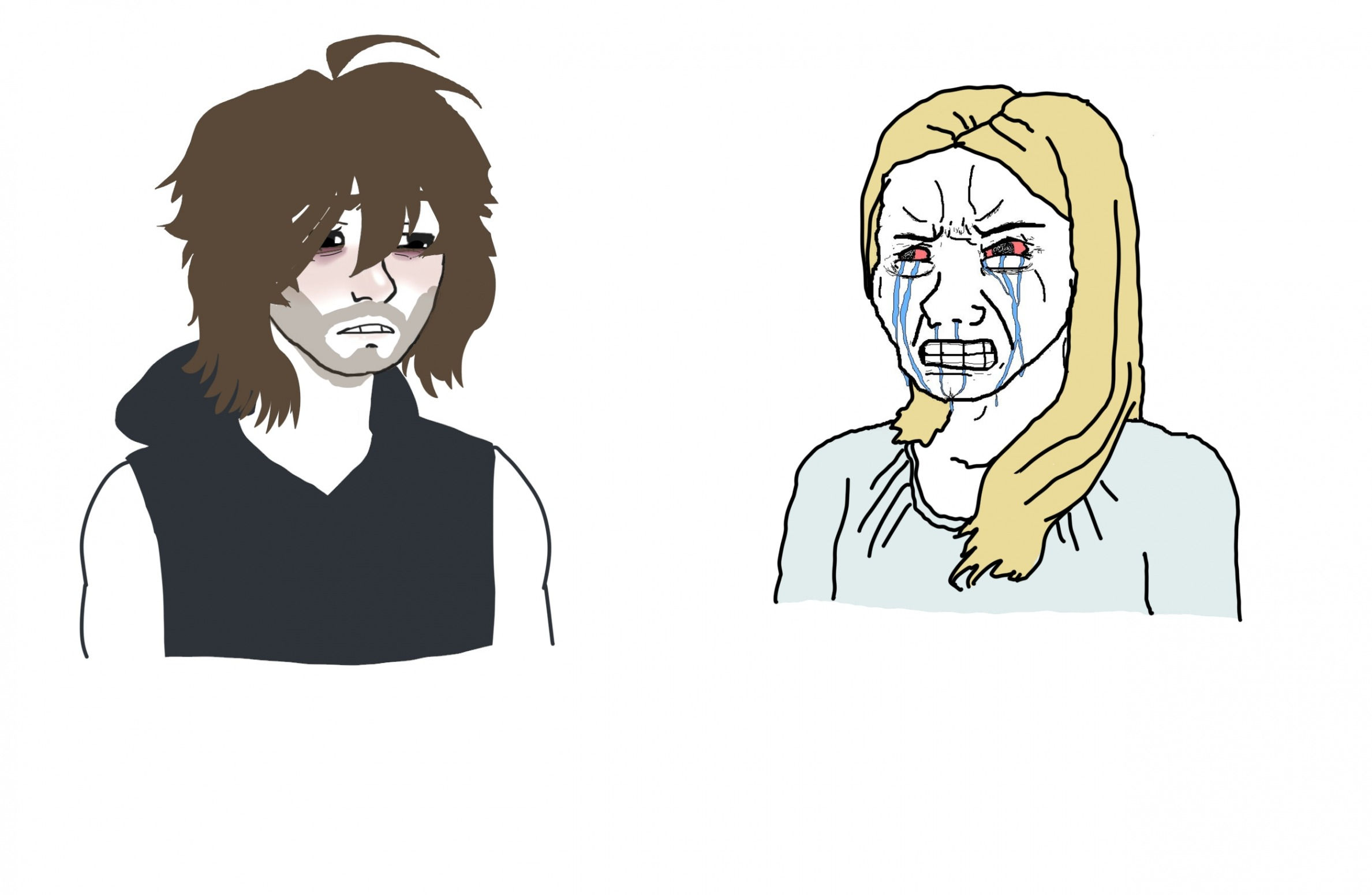 Wallpaper #uzGxNZMB5zzyi_yYl1cQ375 Eboy vs Crying Wojak Female Memes Imgflip