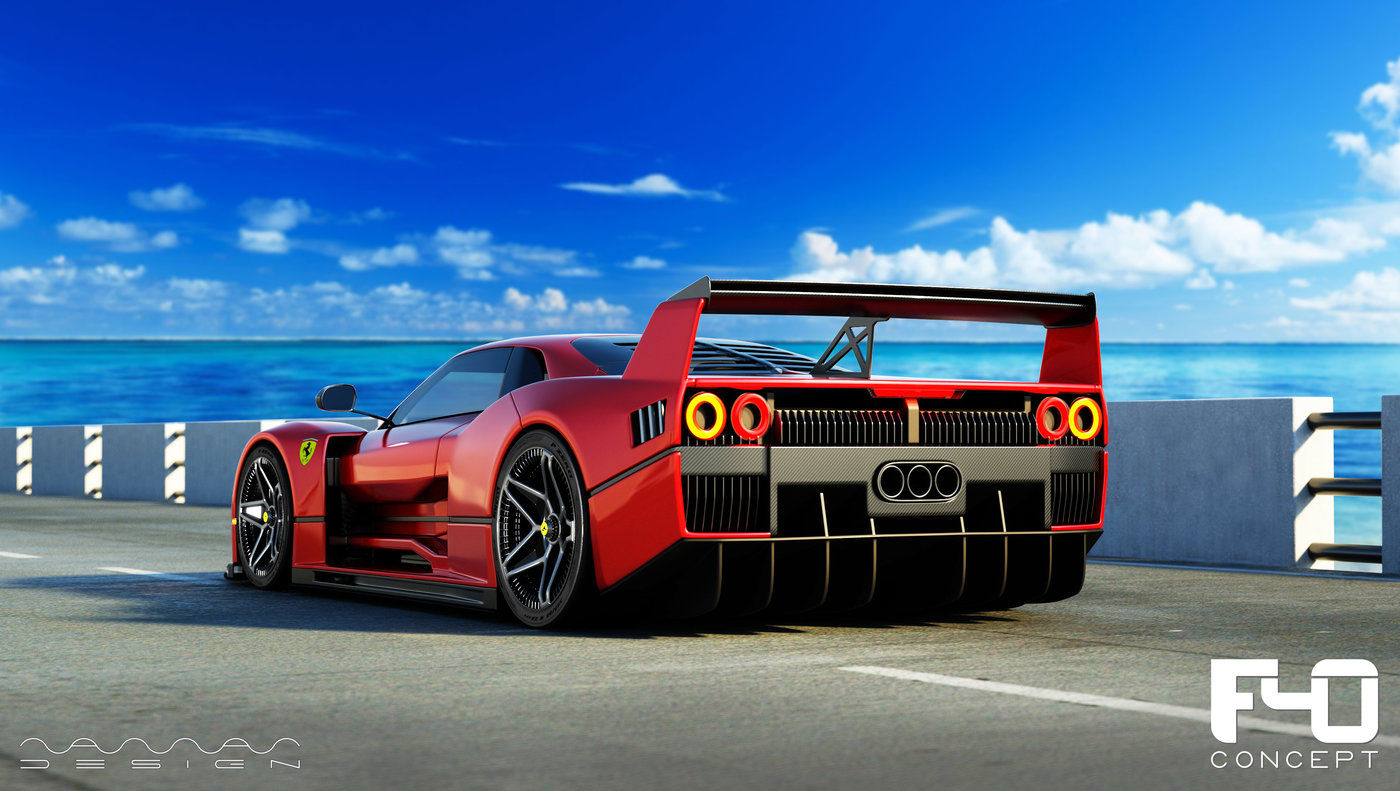 Wallpaper #C2es95IBSpphPi3-aIci158 Ferrari F40 Lm Concept Cgtrader
