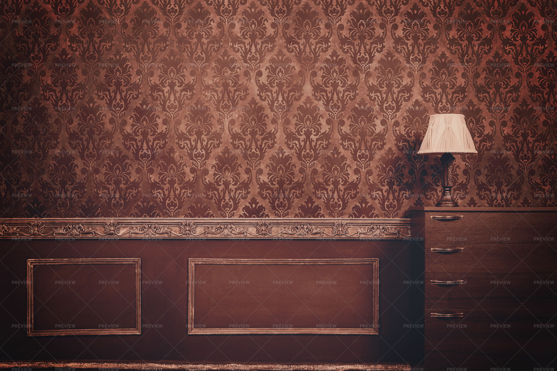 Wallpaper #c6067 Download Flower Tree Car House Retro Vintage Artistic Painting HD Wallpaper