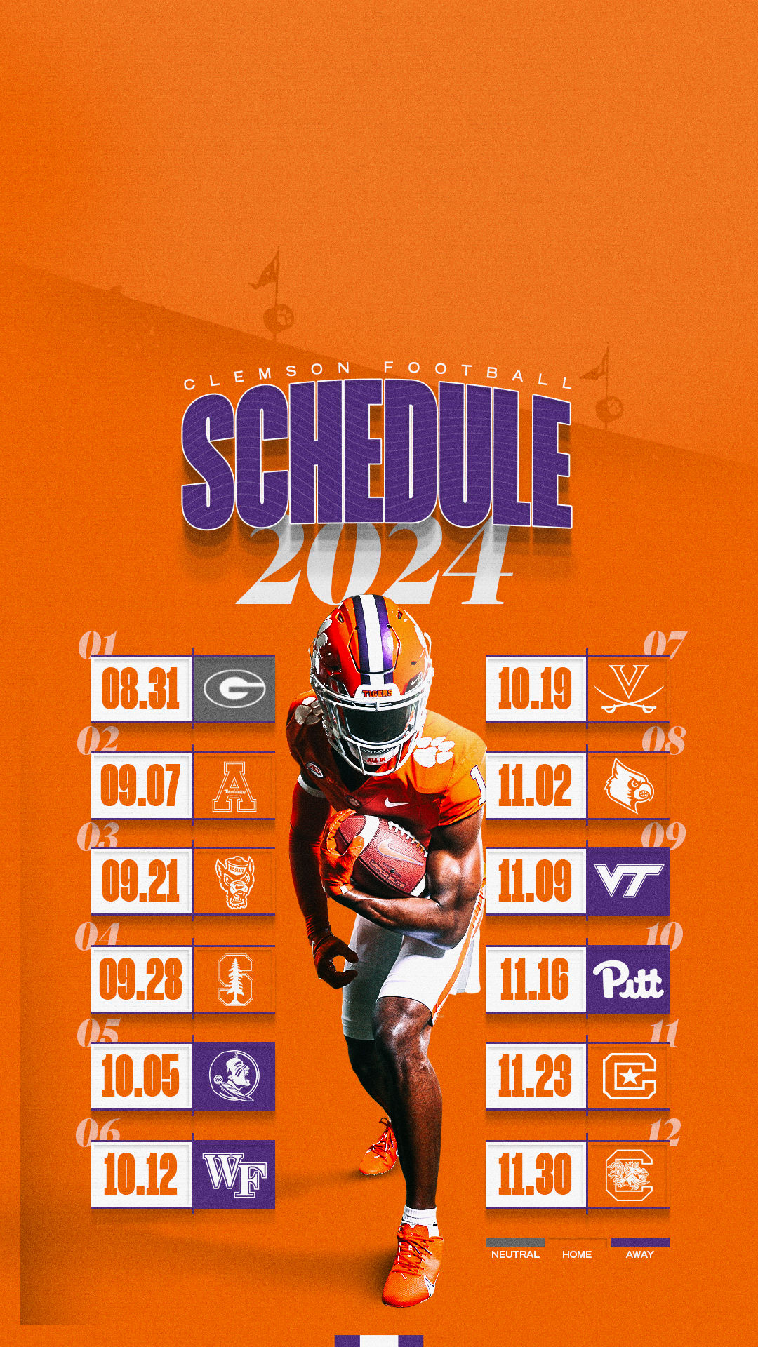 Wallpaper #dbi42JIBJvJKYCmEYun0432 Clemson Football Schedule 2024 Printable Pdf Free Dasie Emmalyn