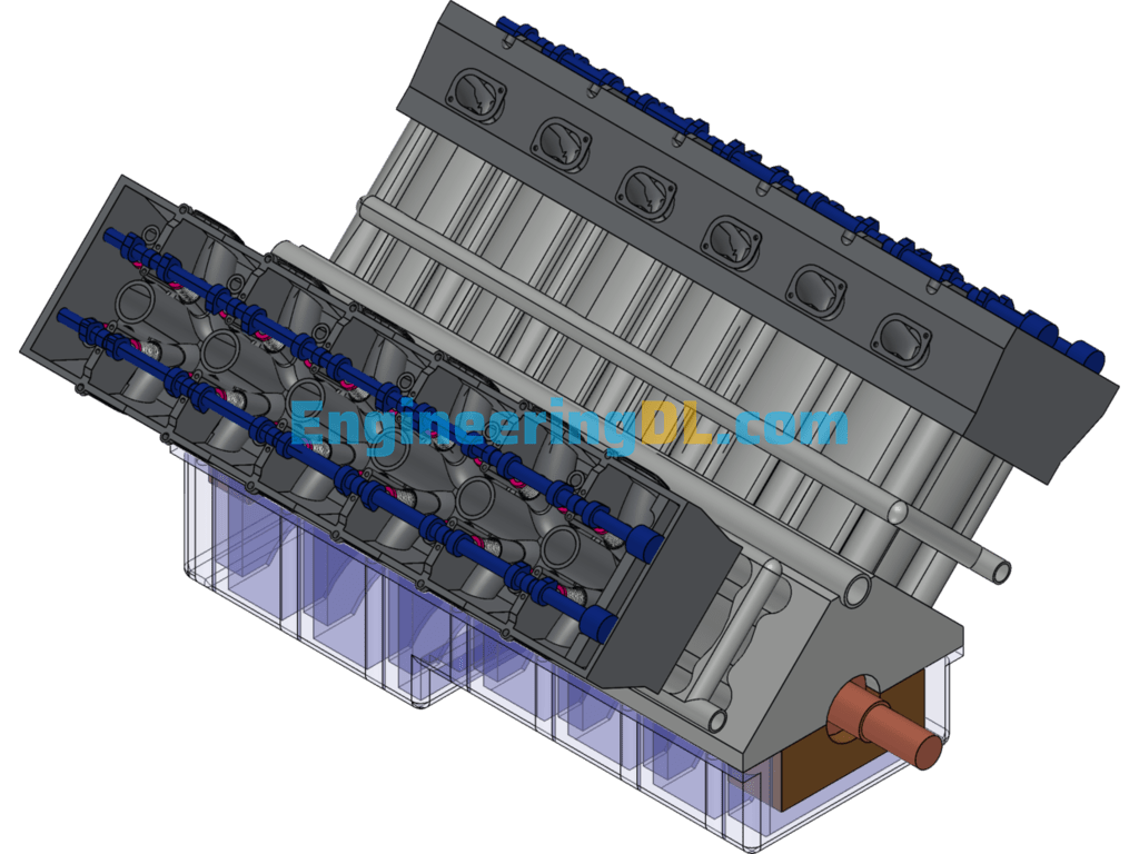 Wallpaper #4wPYYpMBpyOg8YnECdOg345 V12 Engine 3D Model Solidworks 3D Exported Mechanical Engineering