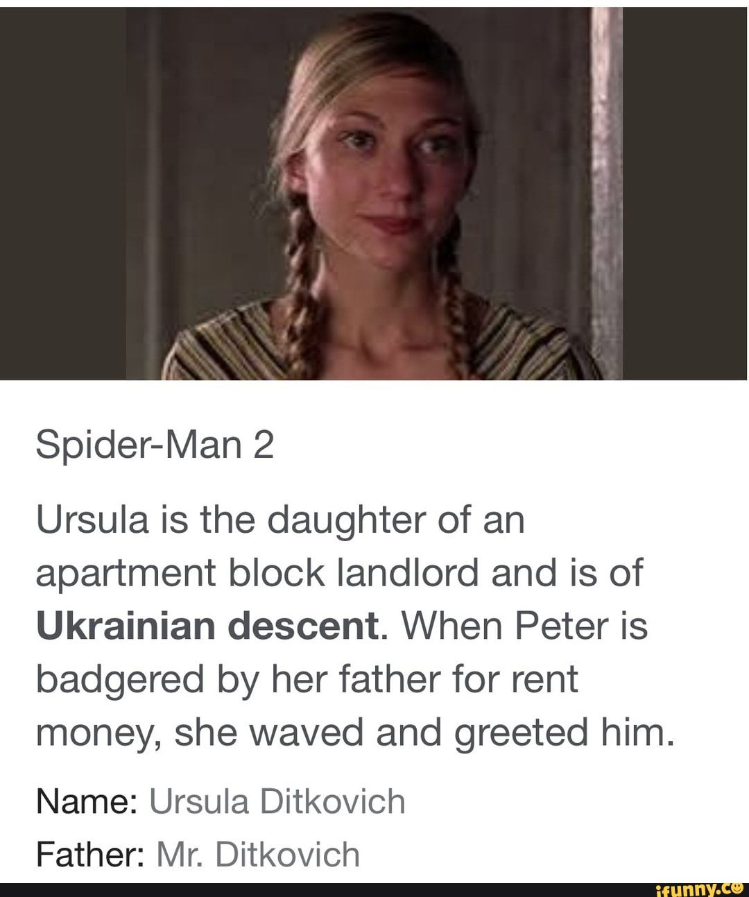 Wallpaper #ljEHNpMB5zzyi_yYPlj641 In Spider Man 2 Ursula is the Daughter of an Apartment Block Landlord