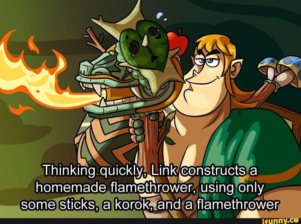 Wallpaper #SWfJC5MBSpphPi3-s9u935 Thinking Quickly Link Constructs a Homemade Flamethrower Using Only