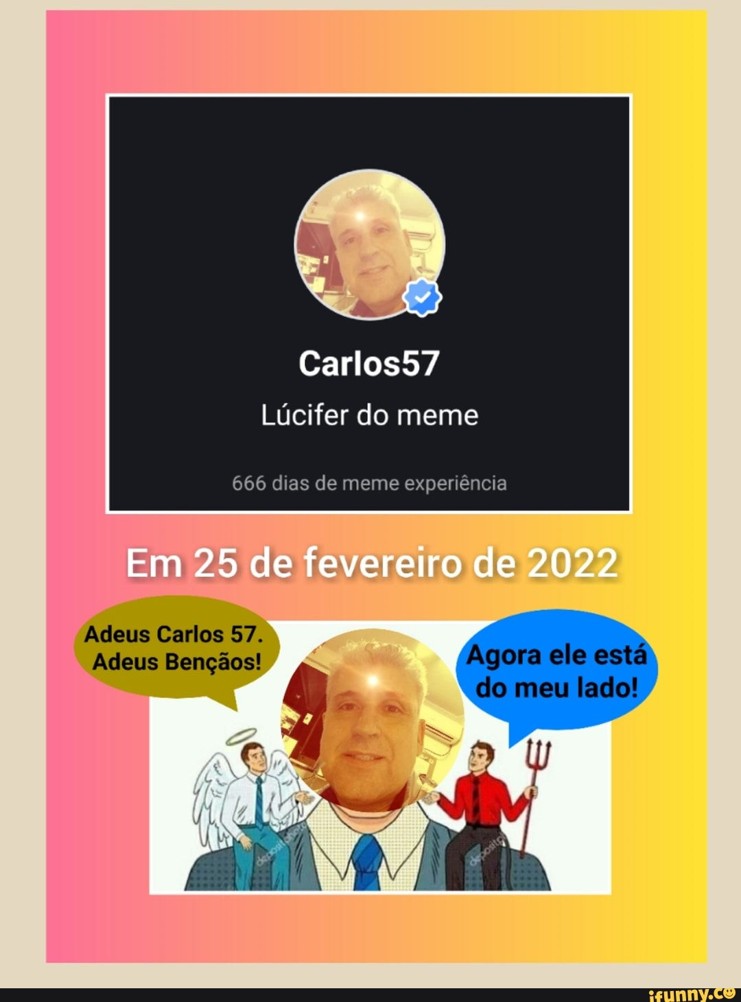 Wallpaper #PCy3SpMB0E1QgA7wKvdg71 Carlos57 Lucifer Do Meme 666 Dias De Meme Experiencia Em Lo Adeus