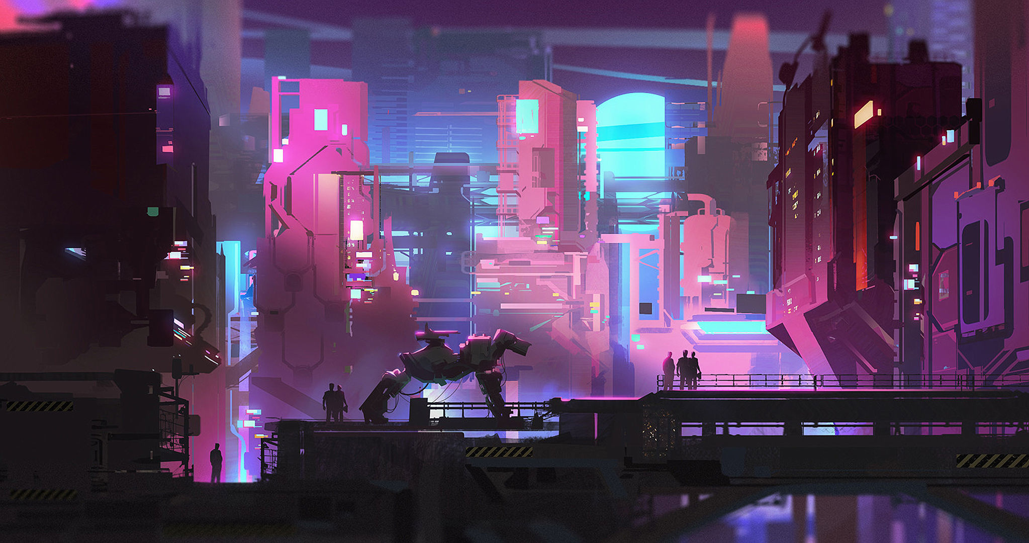 Wallpaper #4wBy1Y4BSdW8dNouAQms36 Fond Decran Cyberpunkvioletroselumierevioletetape 1001390