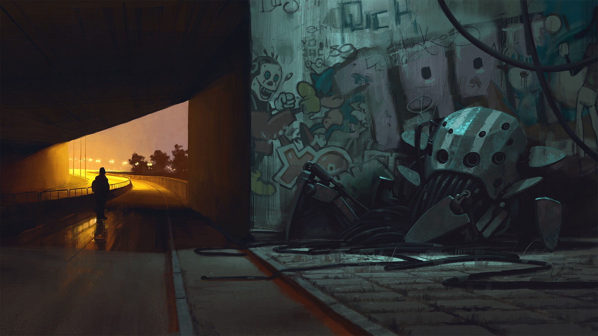 Wallpaper #n3QNzY4B_8f4nGFaSHRW42 Cyberpunk Futuristic Road Wallpaper Other Wallpaper Better