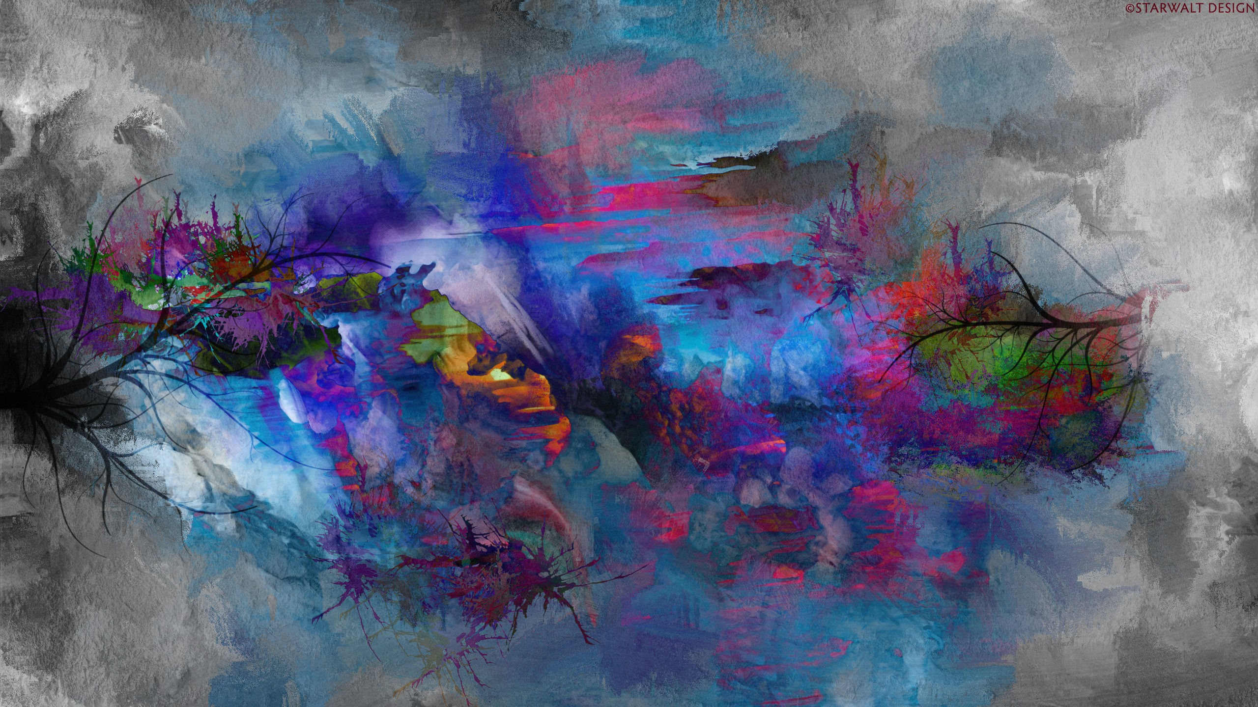 Wallpaper #Xn319I4Bnwiau_P6SREF45 Abstract Painting 2560x1440 Download HD Wallpaper Wallpapertip