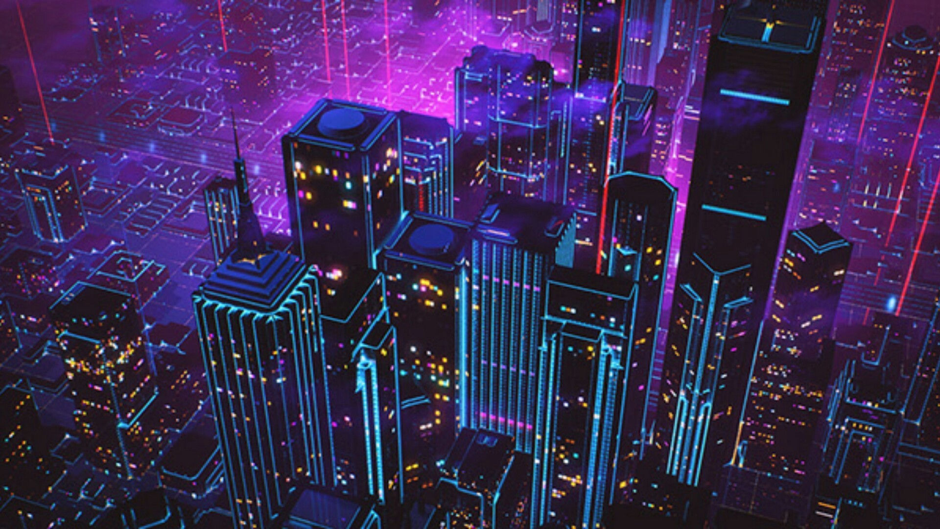 Wallpaper #wX0U9I4Bnwiau_P6KA7x3 Download Free Aesthetic Wallpapers 19201080 Windows Neon City