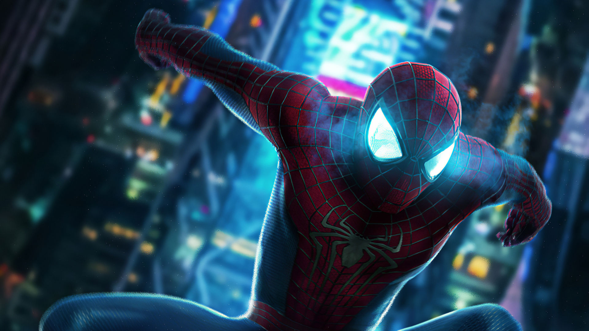 Wallpaper #mH0G9Y4Bnwiau_P6FhGp44 Spiderman Computer Background Blue Spiderman Wallpaper 4K 1920x1080