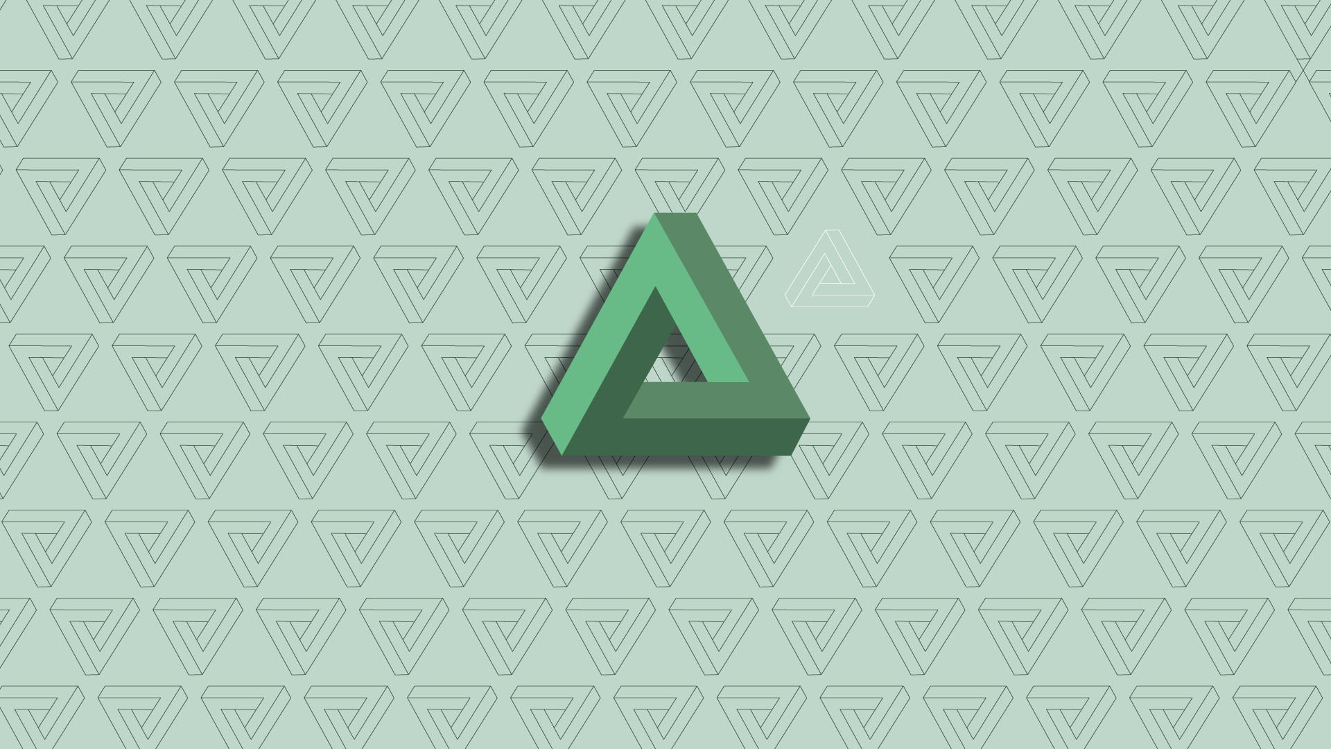 Wallpaper #y2dv6pIBSpphPi3-NEYG156 Triangular Green Wallpaper Geometry Penrose Triangle Abstract
