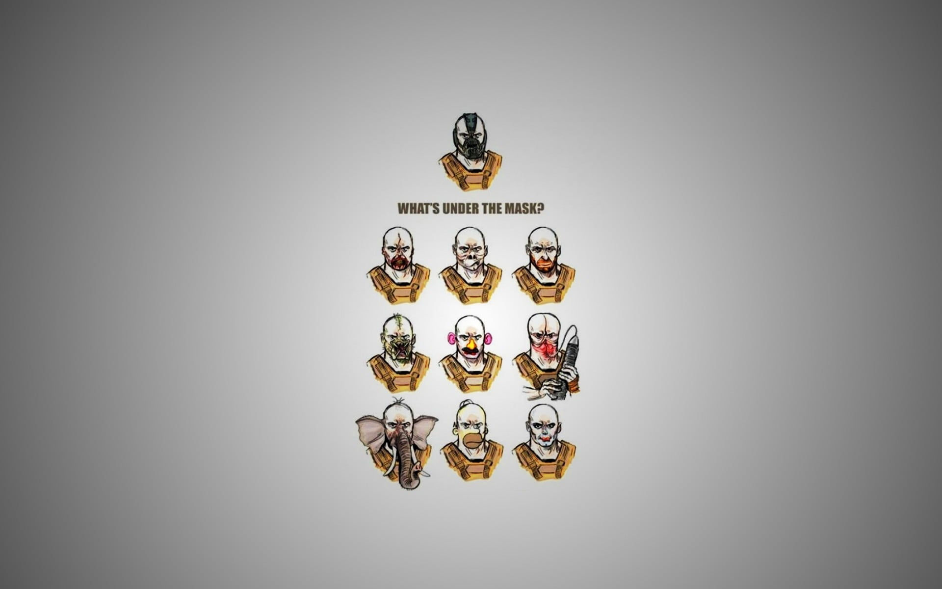 Wallpaper #xGcu75IBSpphPi3-8GDu151 Man in Yellow Top Illustration the Dark Knight Rises Bane Face Mask