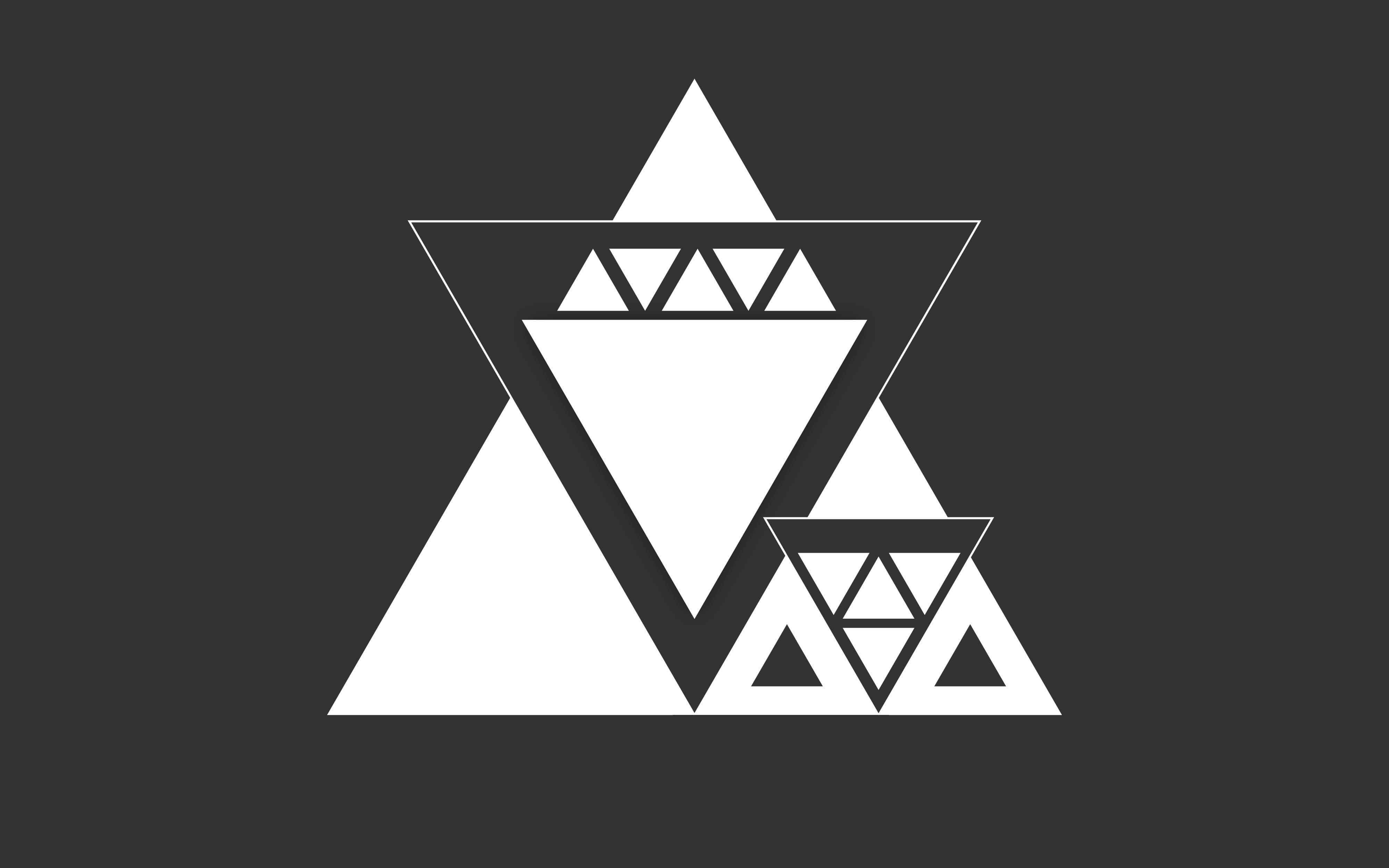 Wallpaper #QWeX9JIBSpphPi3-SXul144 Triangular White and Black Logo Triangle Vector Monochrome