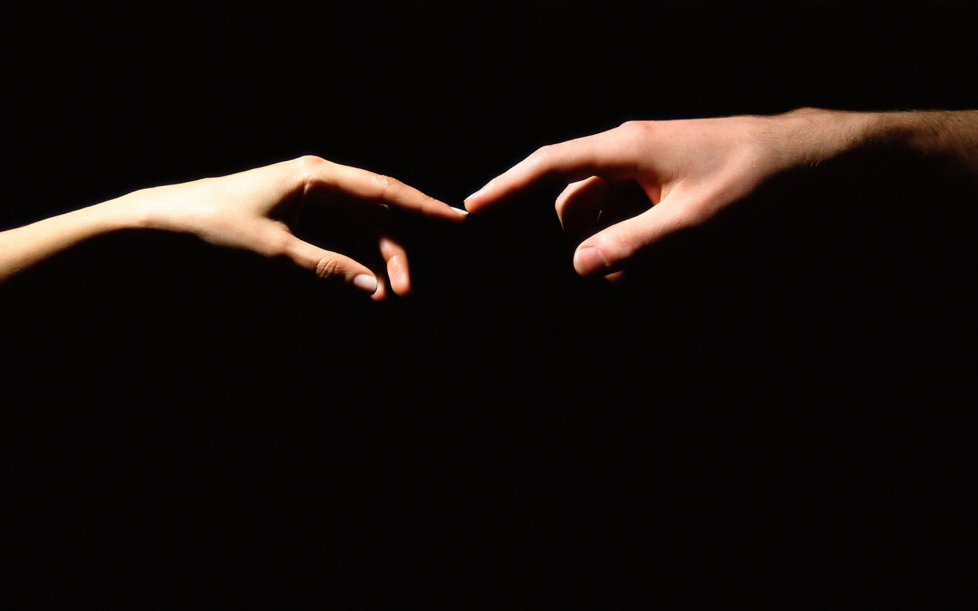 Wallpaper #AGcI75IBSpphPi3-VmDL186 Two Fingers Touching at the Point of Their Index Fingers HD Wallpaper