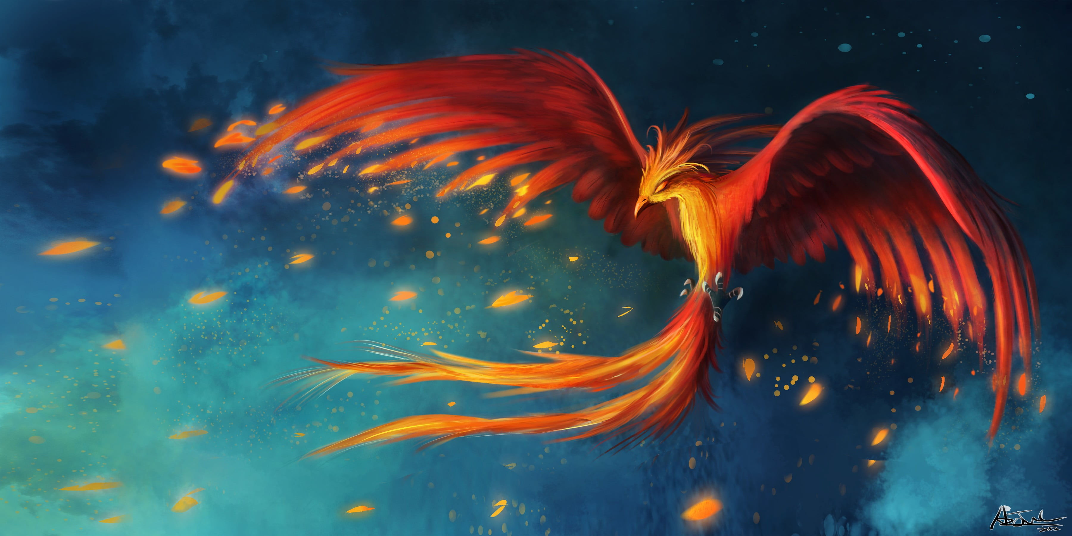 Wallpaper #2bc96 Image of a Majestic White Fire Phoenix on Craiyon