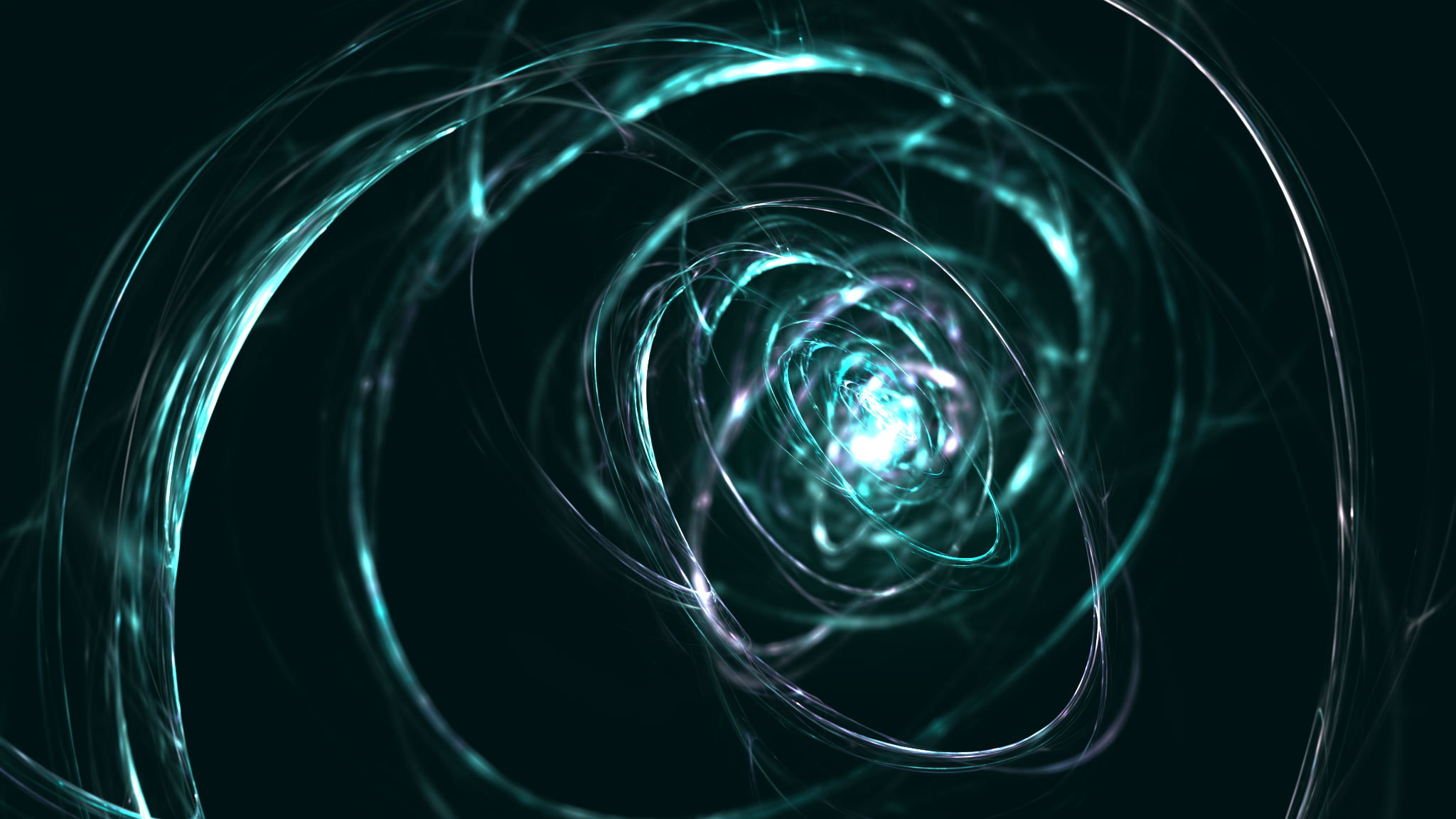 Wallpaper #-wD47Y4BSdW8dNou5hVX57 Teal Lights Fractal Abstract Minimalism Digital Art HD Wallpaper