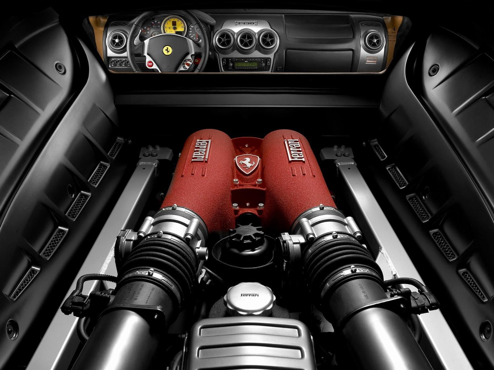 Wallpaper #tBo_T5MB1yWOL4qgn34617 Black and Red Engine Bay Ferrari Engines HD Wallpaper Wallpaper Flare