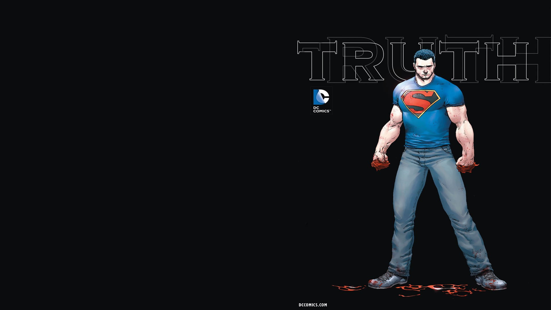 Wallpaper #vB0hLpMBlOZrFDOkktJf248 Truth Man with Superman T Shirt Illustration Superman DC Comics