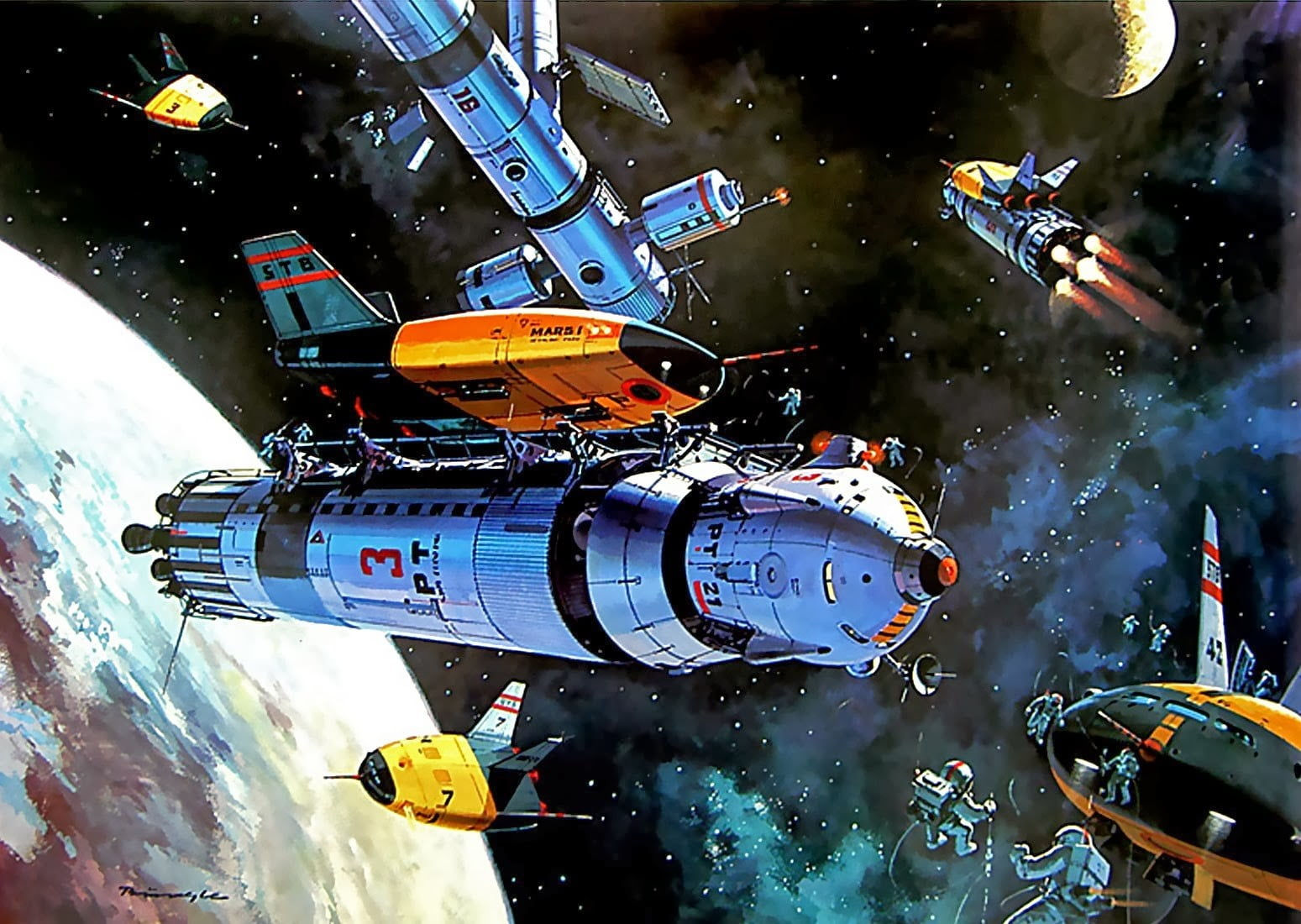 Wallpaper #bmcL-pIBSpphPi3-1o8F82 Retro Sci Fi Art 1920x1080 Wallpapers Top Free Retro Sci Fi 56 Off