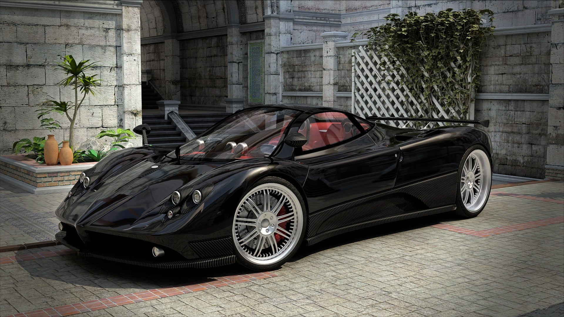 Wallpaper #u2fDApMBSpphPi3-orAs198 Black Pagana Huayra Pagani Zonda Supercars Car Pagani HD Wallpaper