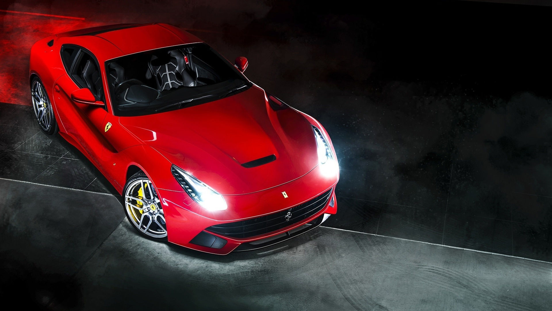 Wallpaper #UkUAko4B7YBJg1BVqZ6-51 Ferrari F12 Berlinetta Red Supercar Front View Wallpaper Cars