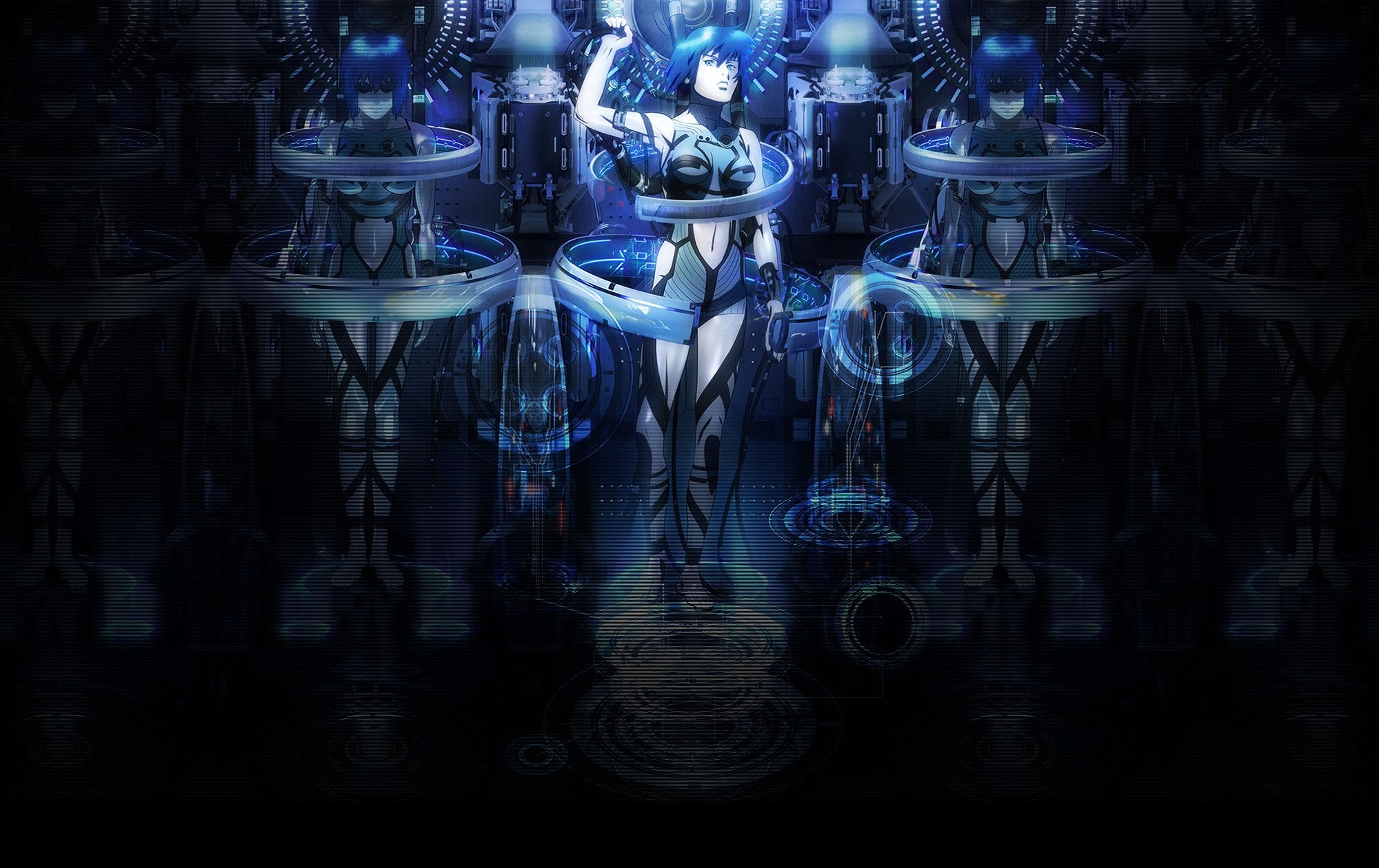 Wallpaper #0mj6HZMBSpphPi3-5ie8168 Cyberpunk Futuristic Ghost in the Shell Motoko Kusanagi Wallpaper