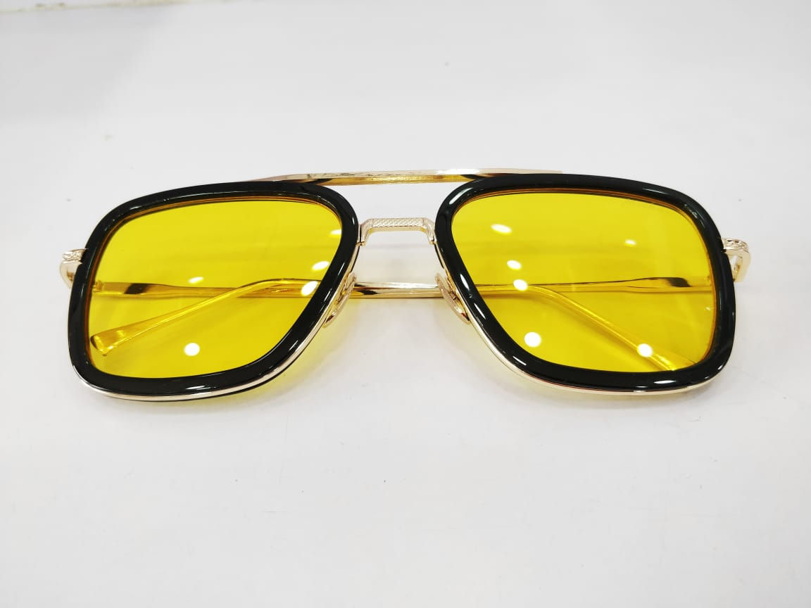 Wallpaper #RneqKJMB-pgBXx60N6st325 Avengers Iron Man Glasses Tony Stark Square Sunglasses Uv 400 Yellow