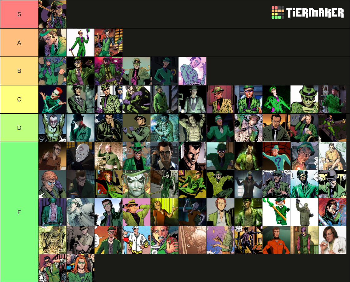 Wallpaper #tPu2hJcBx-Hc5Y20nq-147 Riddler Designs Tier List Community Rankings Tiermaker