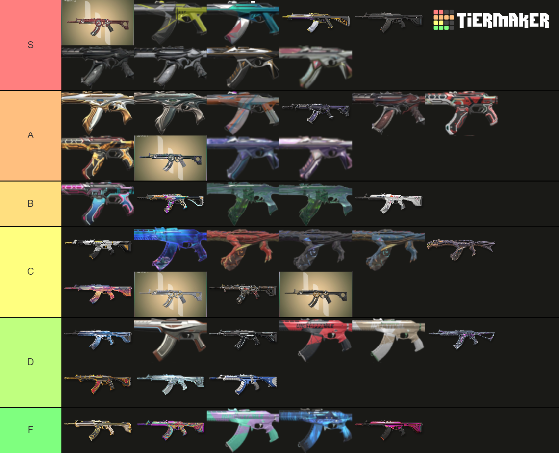 Wallpaper #CfDLfpcBi4JM6agGKCAn100 All Valorant Skins Tier List Community Rank Tiermaker Vrogueco
