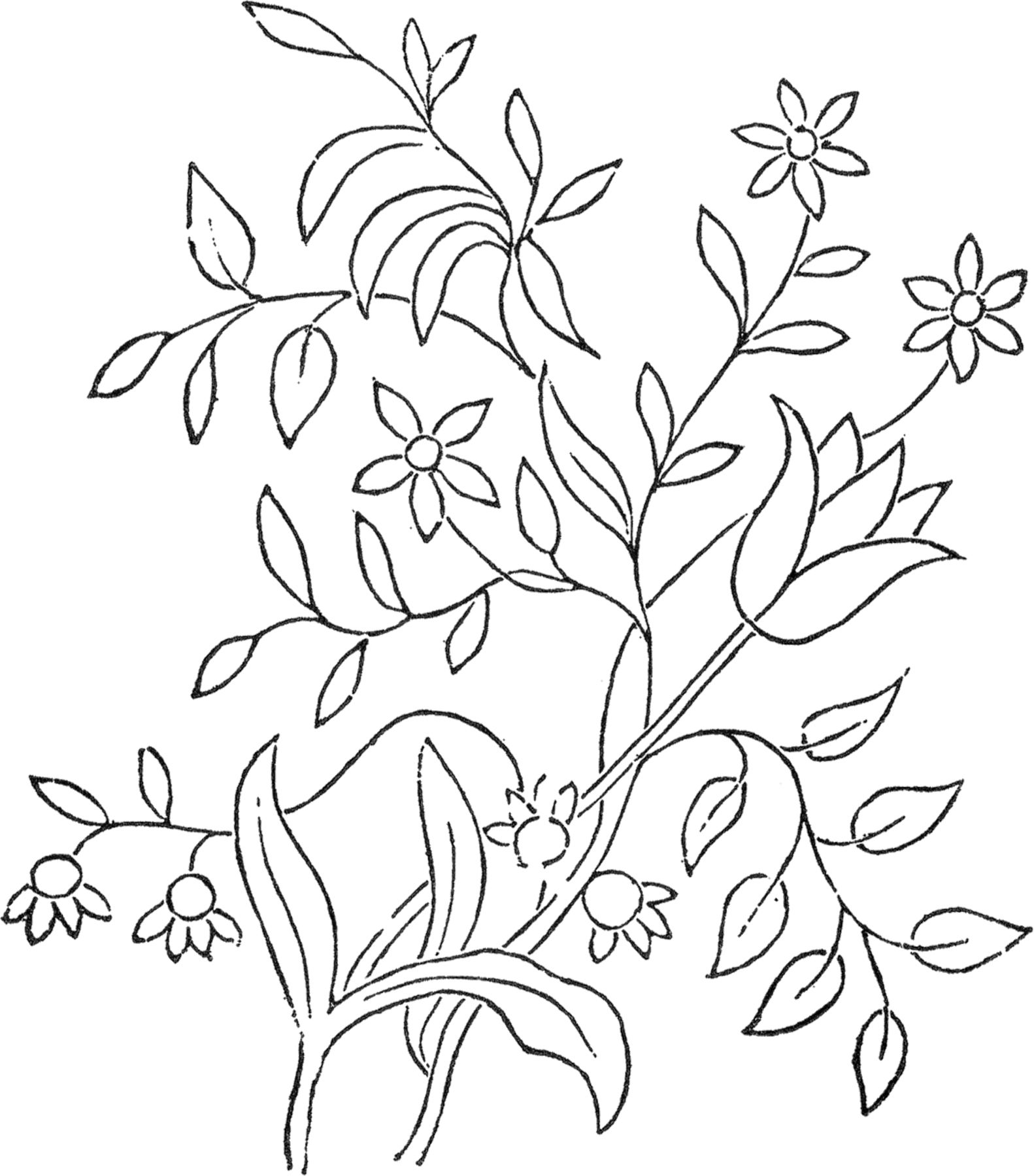 Wallpaper #pWfB7pIBSpphPi3-dF4W98 7 Printable Flower Embroidery Patterns the Graphics Fairy