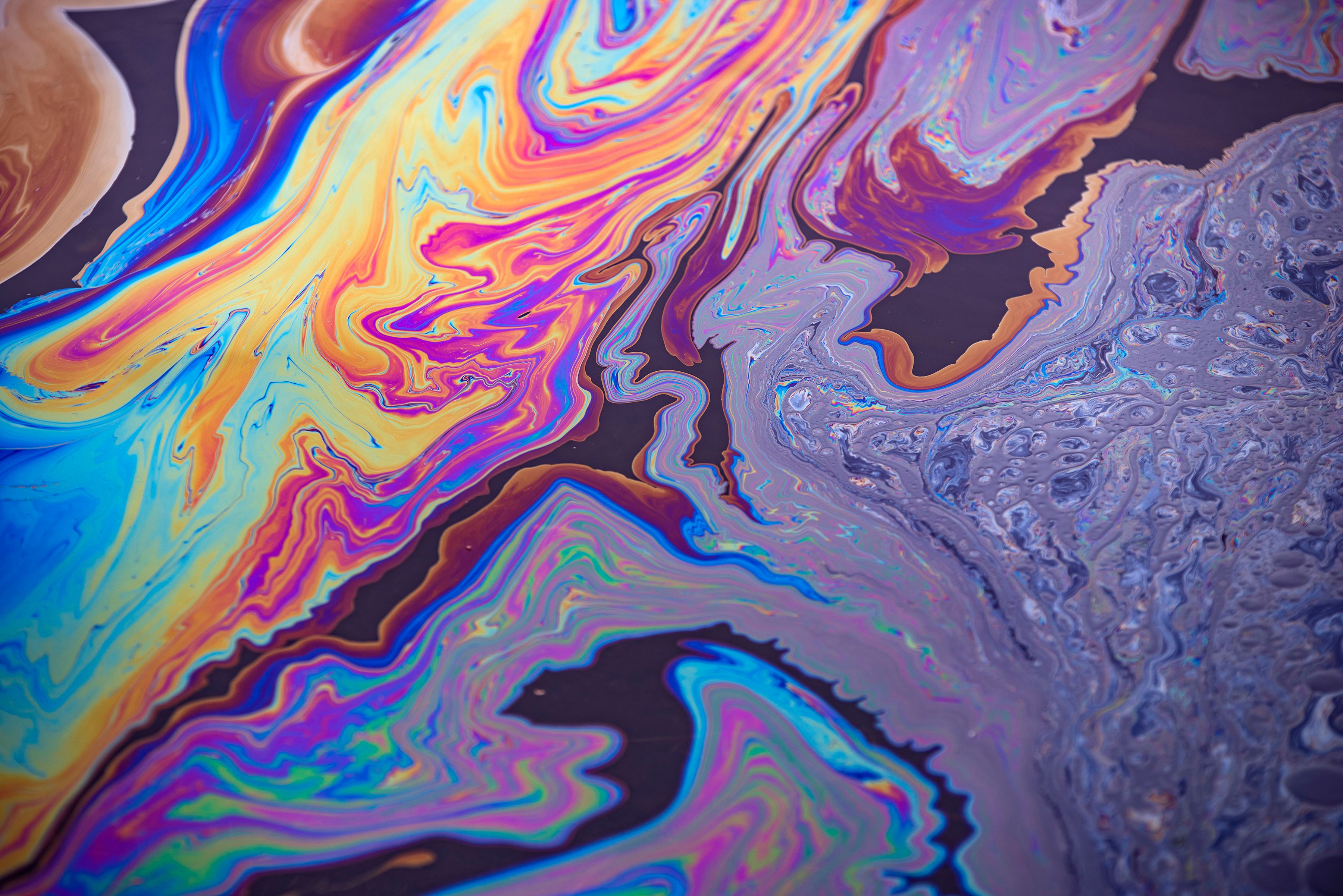 Wallpaper #9b753 Original Rainbow Oil Slick Acrylic Pour Painting on Etsy