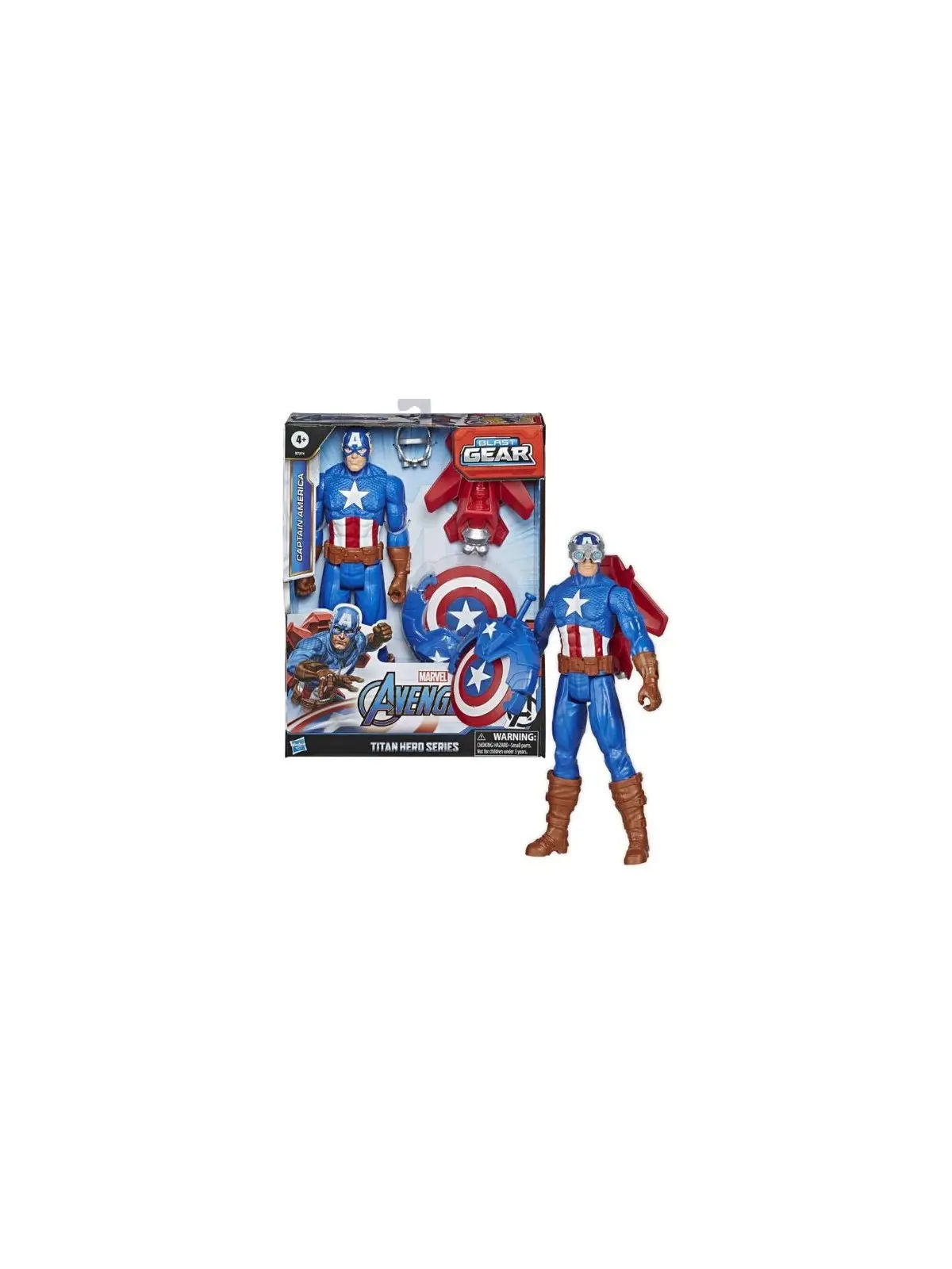 Wallpaper #ffd21 Marvel Avengers Titan Hero Series Blast Gear Captain America Action Figure