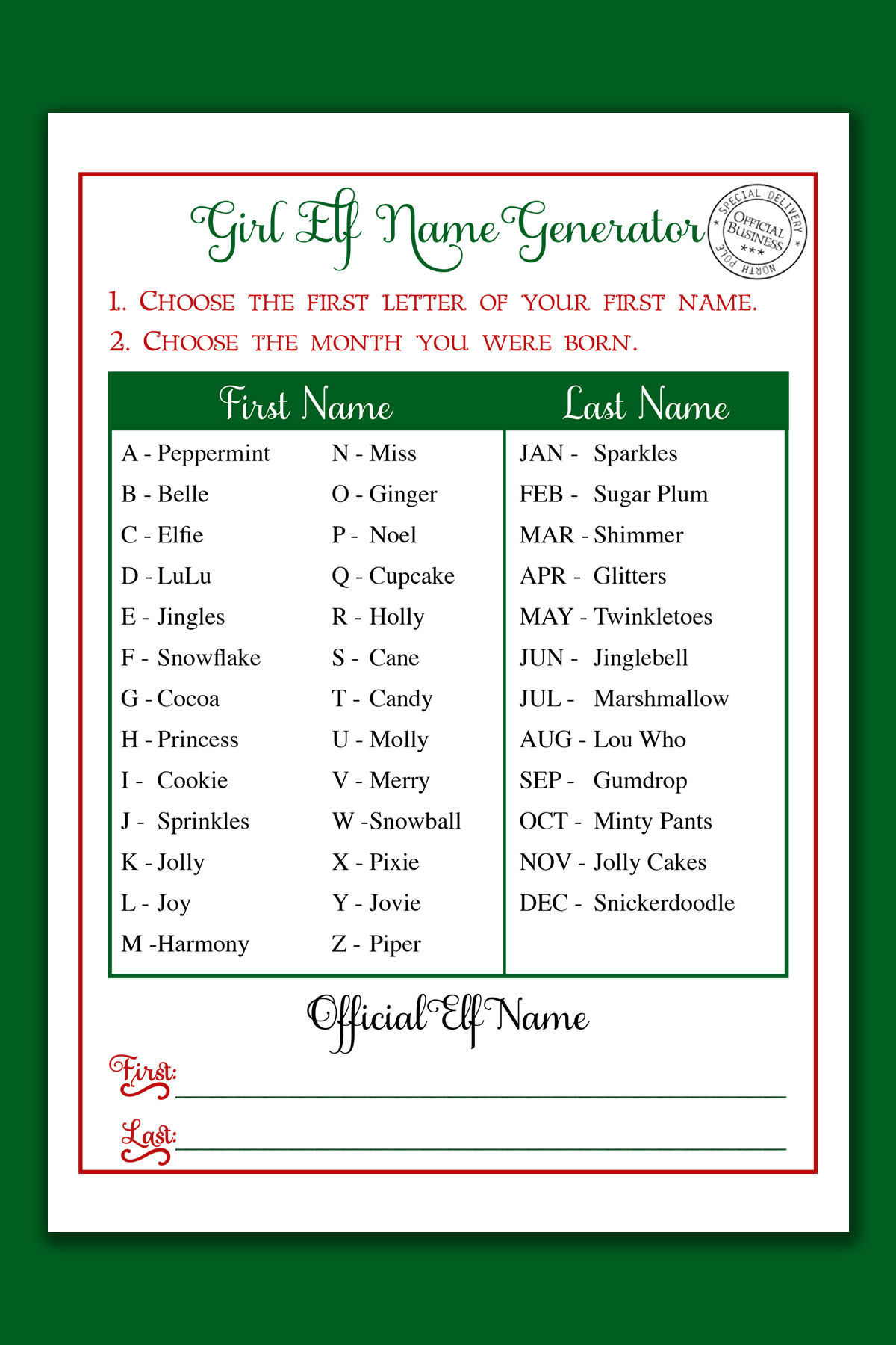 Wallpaper #M2doBpMBSpphPi3-_MEp148 Christmas Elf Name Generator Printable Zoomed Example Mom Envy