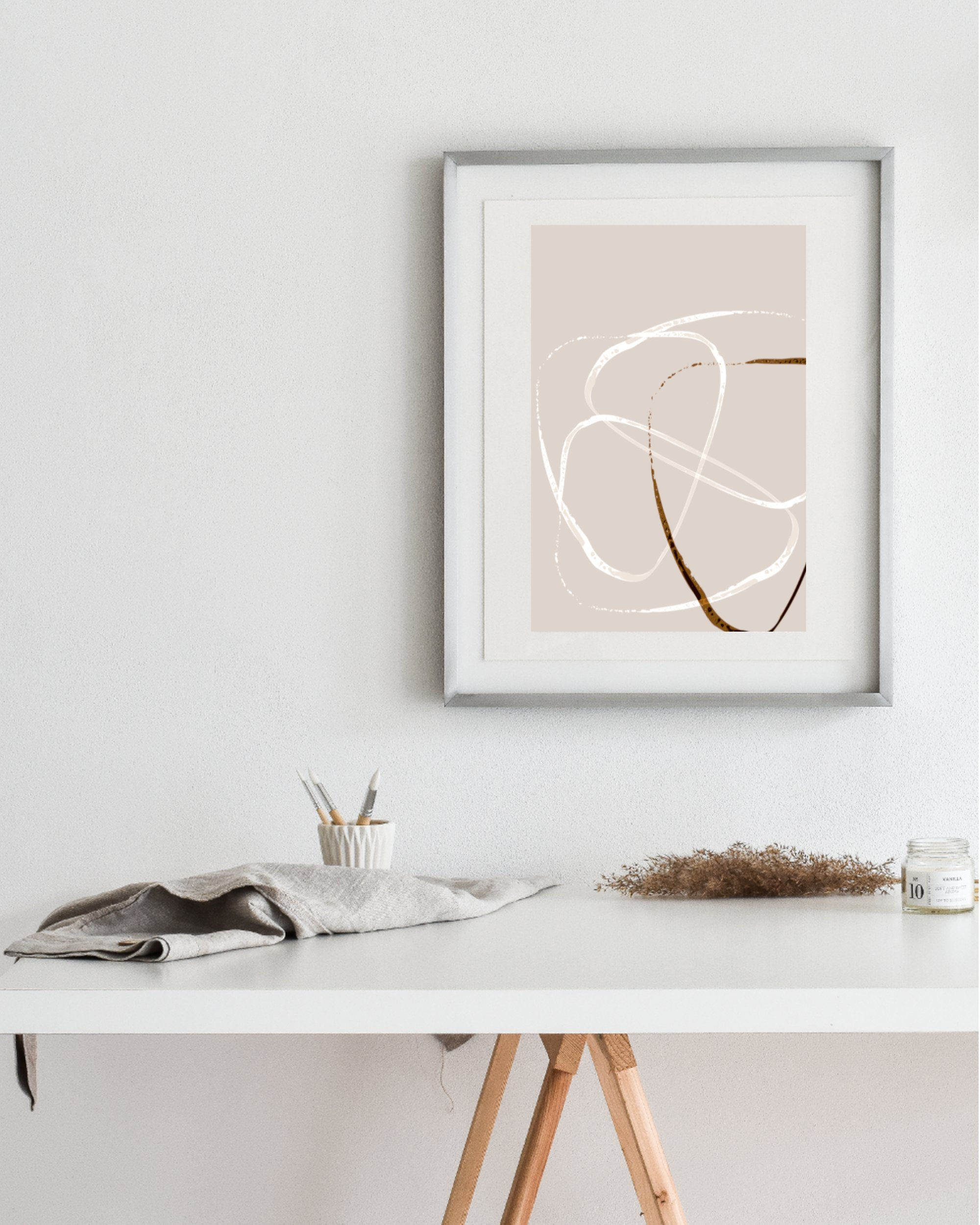 Wallpaper #A2er6ZIBSpphPi3-kEO4295 Triangle Modern Line Drawing Ahmoy Wall Art