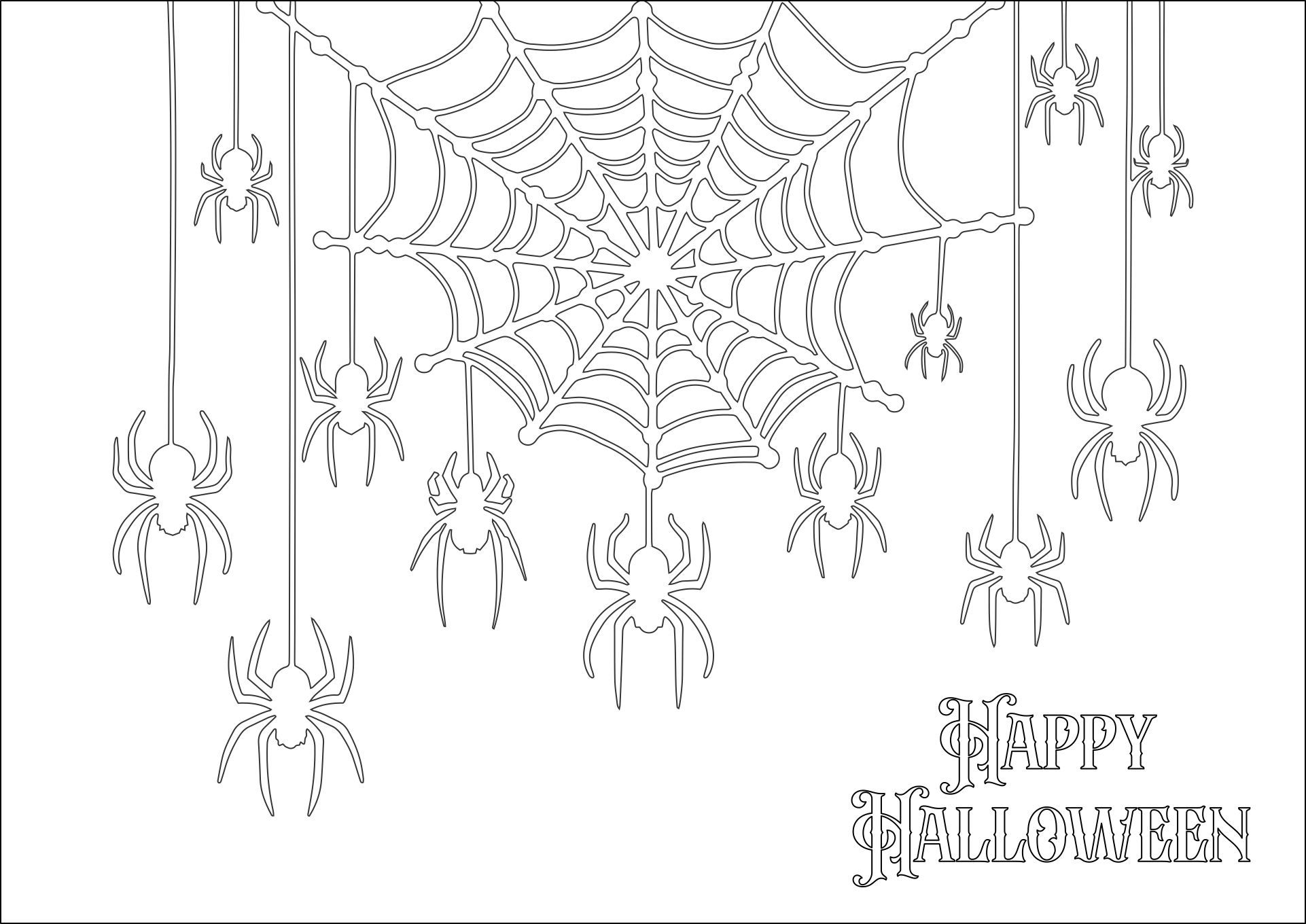 Wallpaper #sQMhZJMBpyOg8YnEWNZf330 Halloween Spider Coloring Pages Free Free Printable Templates