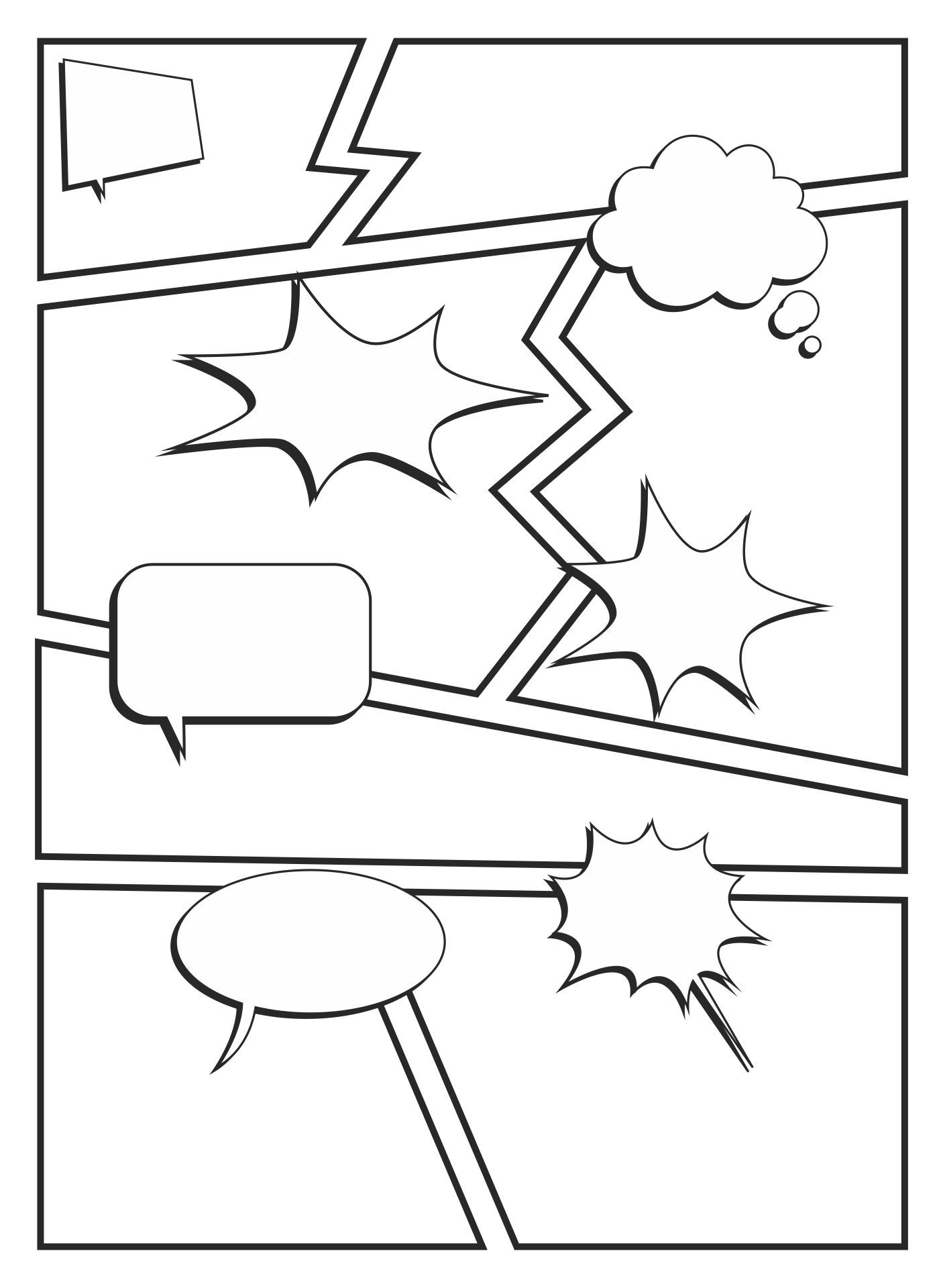 Wallpaper #CTMuM5MBcgDP3FvJ_qrC325 Comic Strip Template with Characters