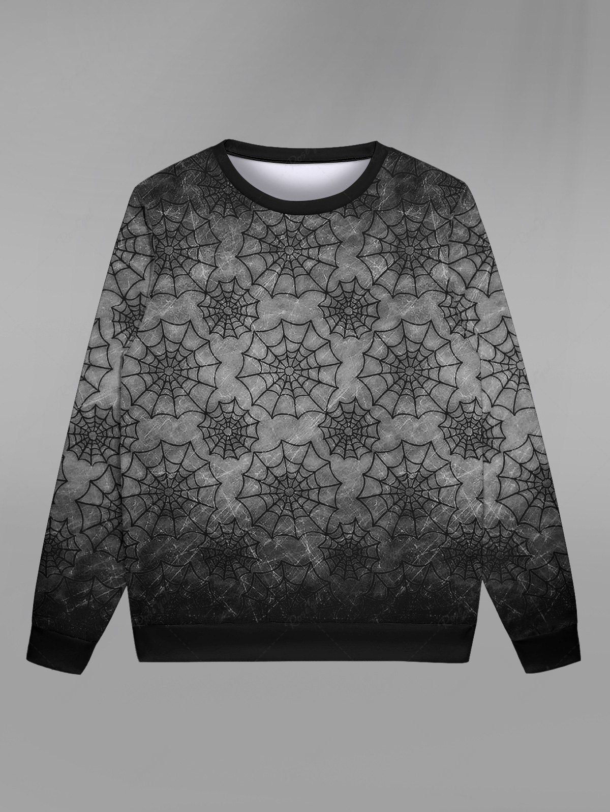 Wallpaper #sQMhZJMBpyOg8YnEWNZf322 Gothic Halloween Spider Web Print Sweatshirt for Men Rgothic