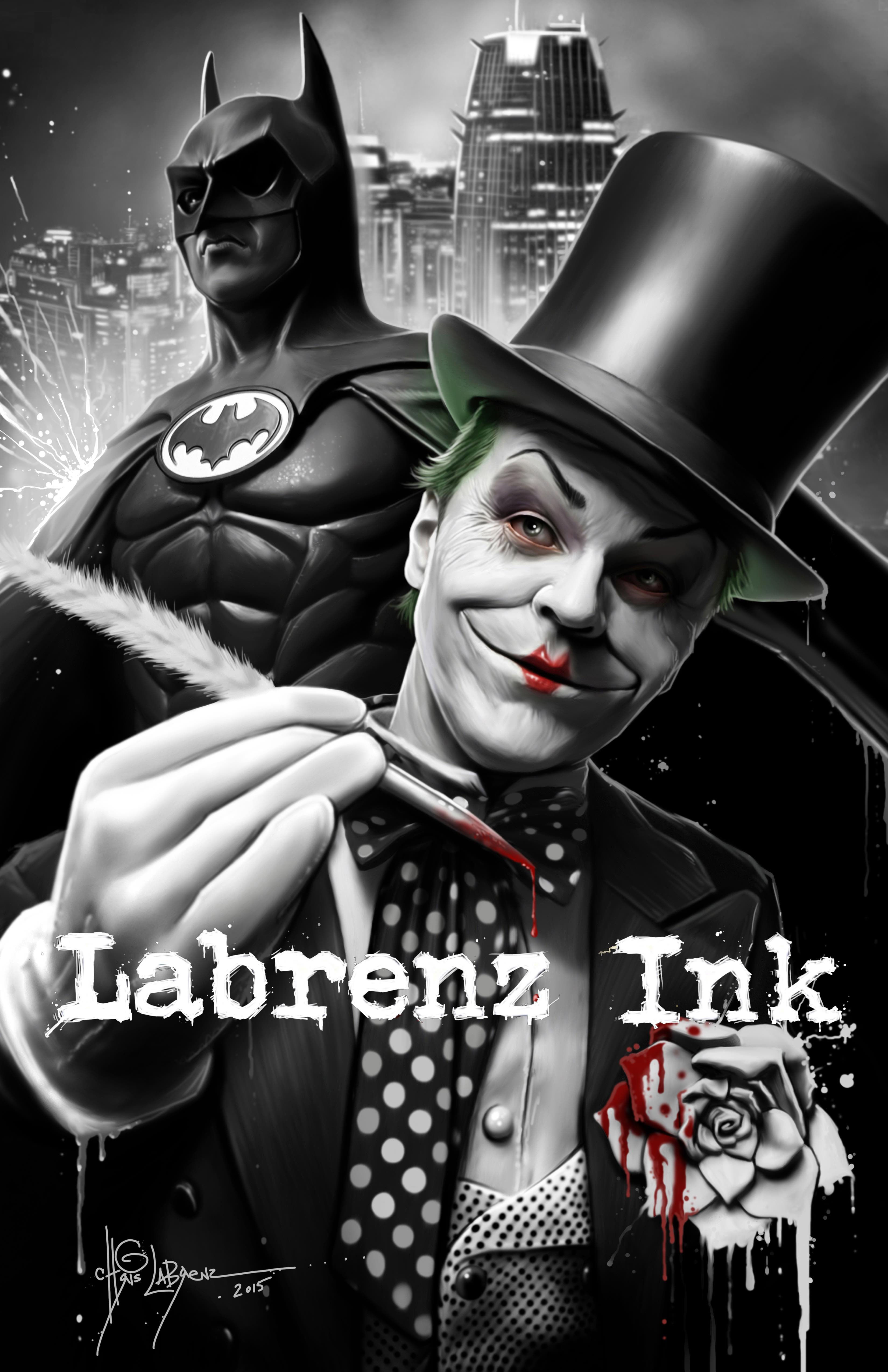 Wallpaper #9H1M8I4Bnwiau_P63QXr18 Batman Joker Fan Art Labrenz Ink Online Store Powered by Storenvy