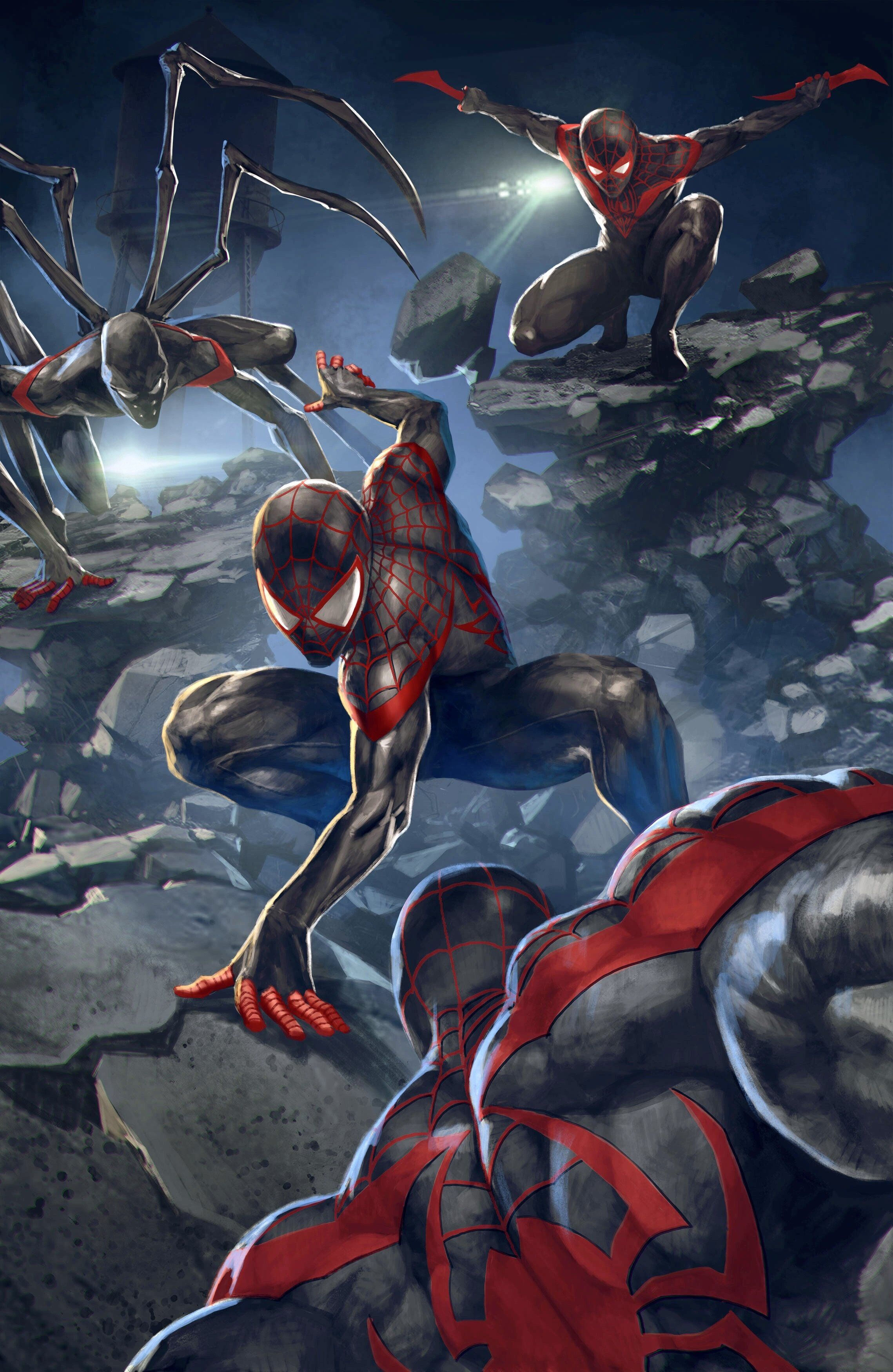 Wallpaper #K-o8V5MBlwTYPL18WxEs1 Spider Man Parallel Universe Ultimate Black Spider Man Miles Morales