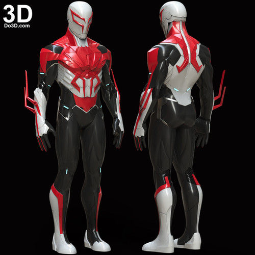 Wallpaper #4rhj2JIBJvJKYCmESucU37 Armored Spider Man 2099 White Suit 3D Model Project 5948 Do3d